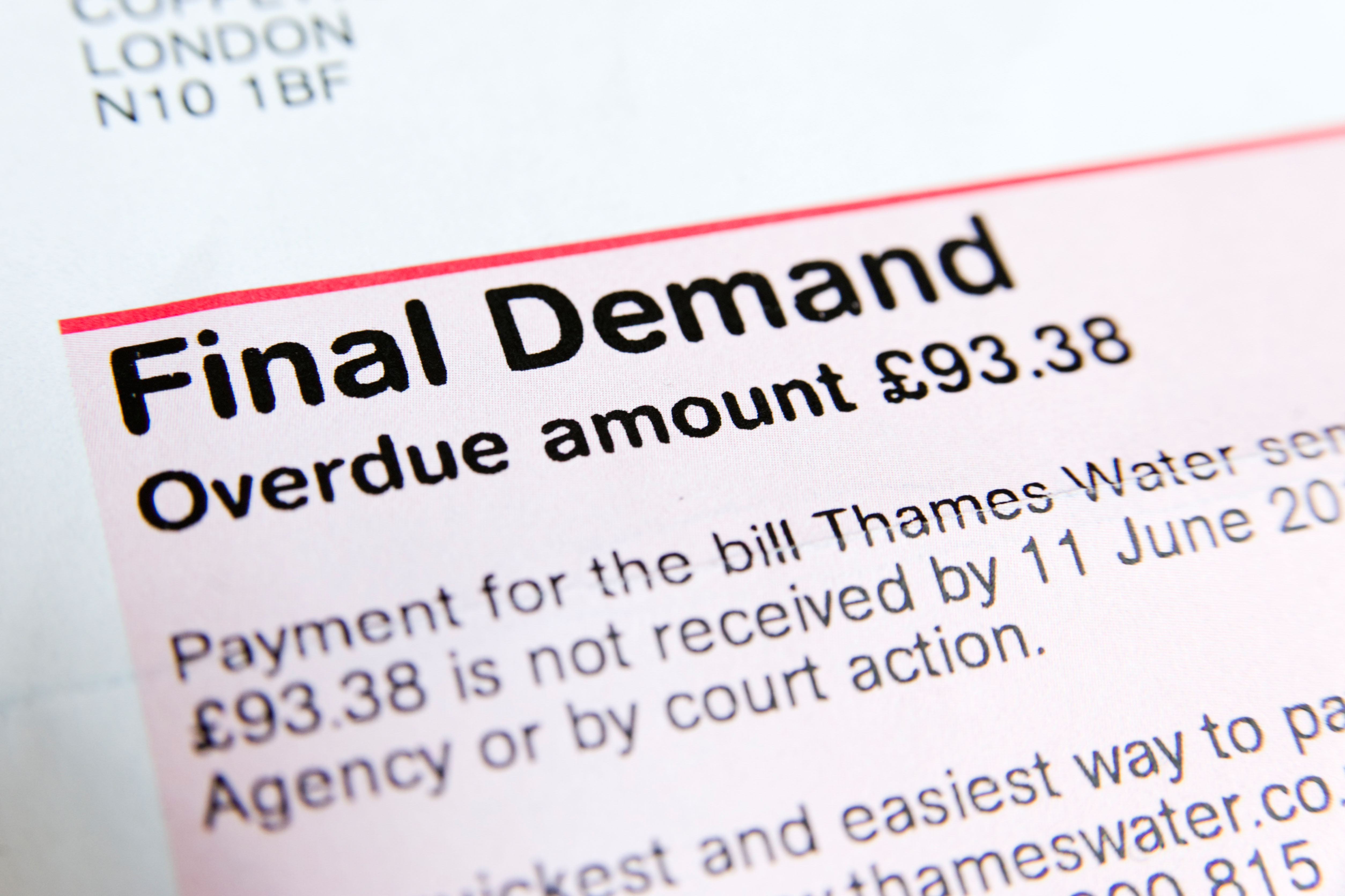 Final demand notice