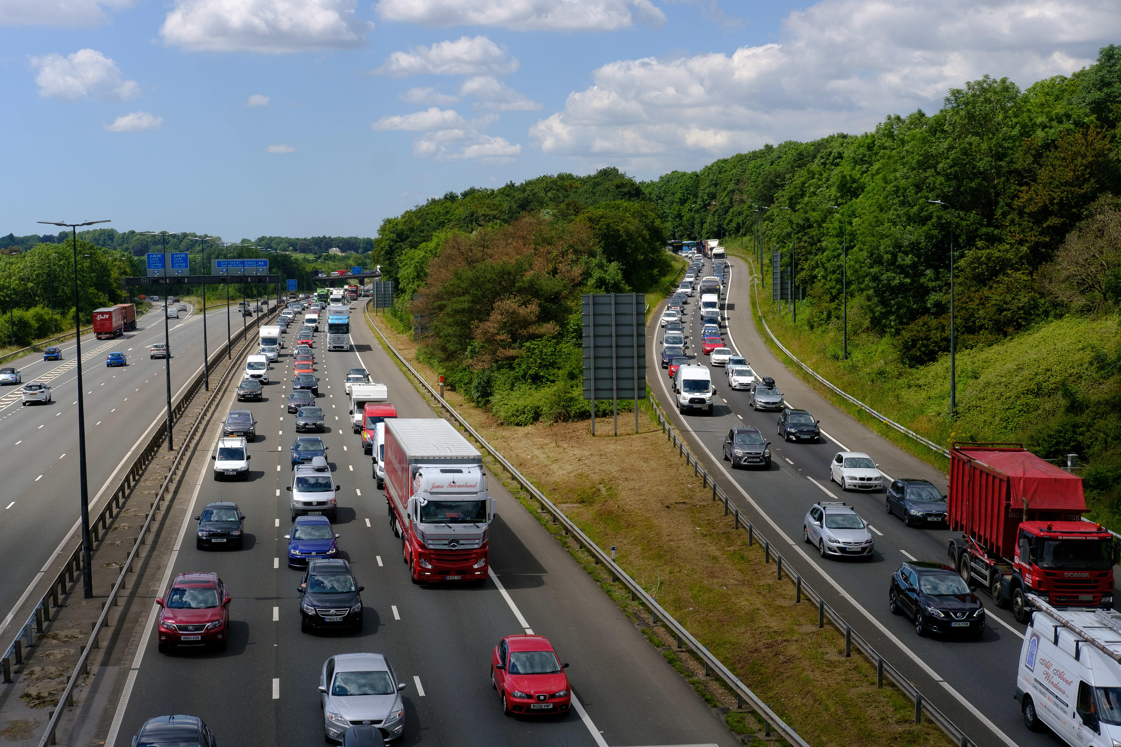 The M4 near Newport, South Wales