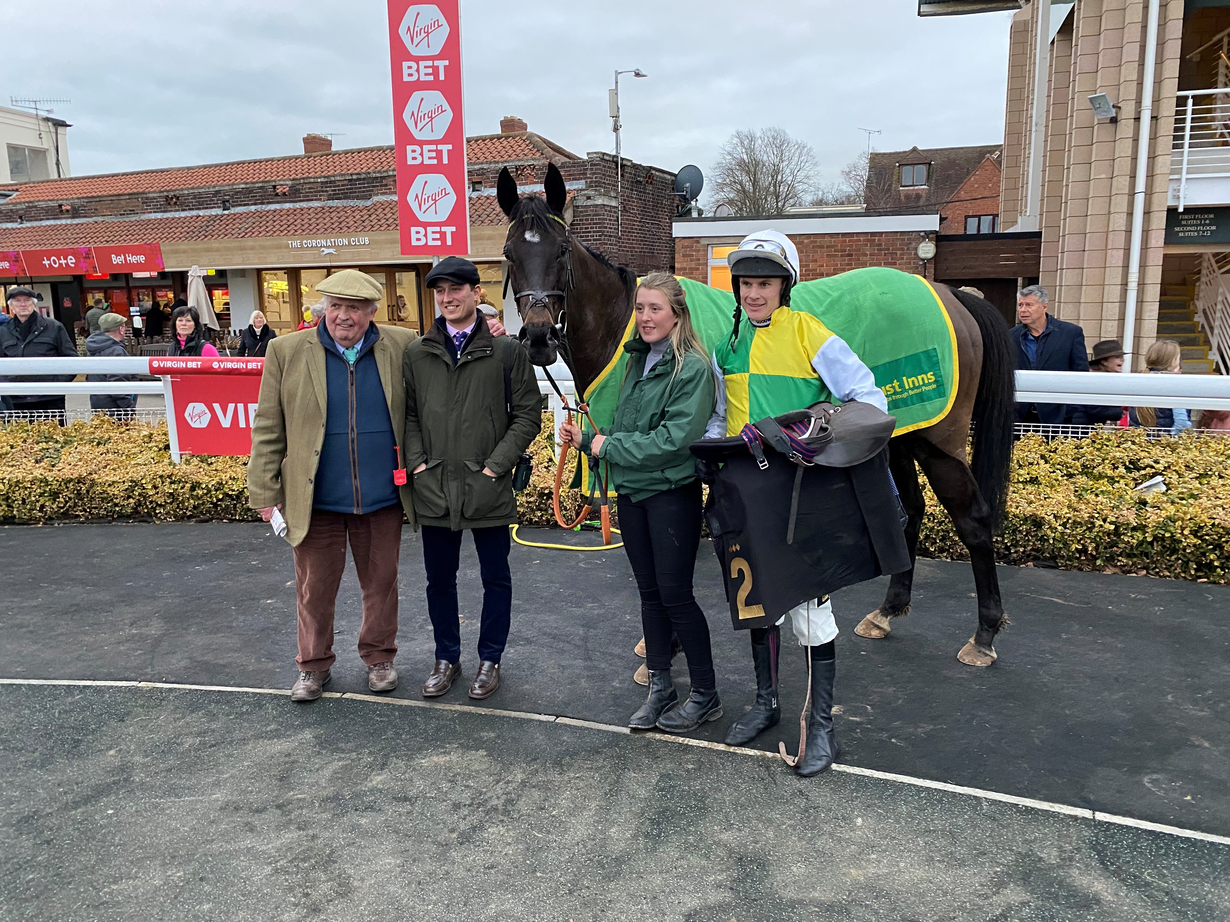 Favour And Fortune after winning the bumper at Warwick