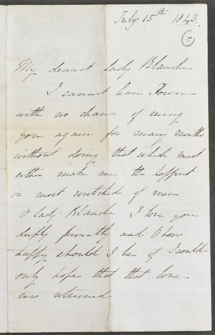 James Balfour love letter