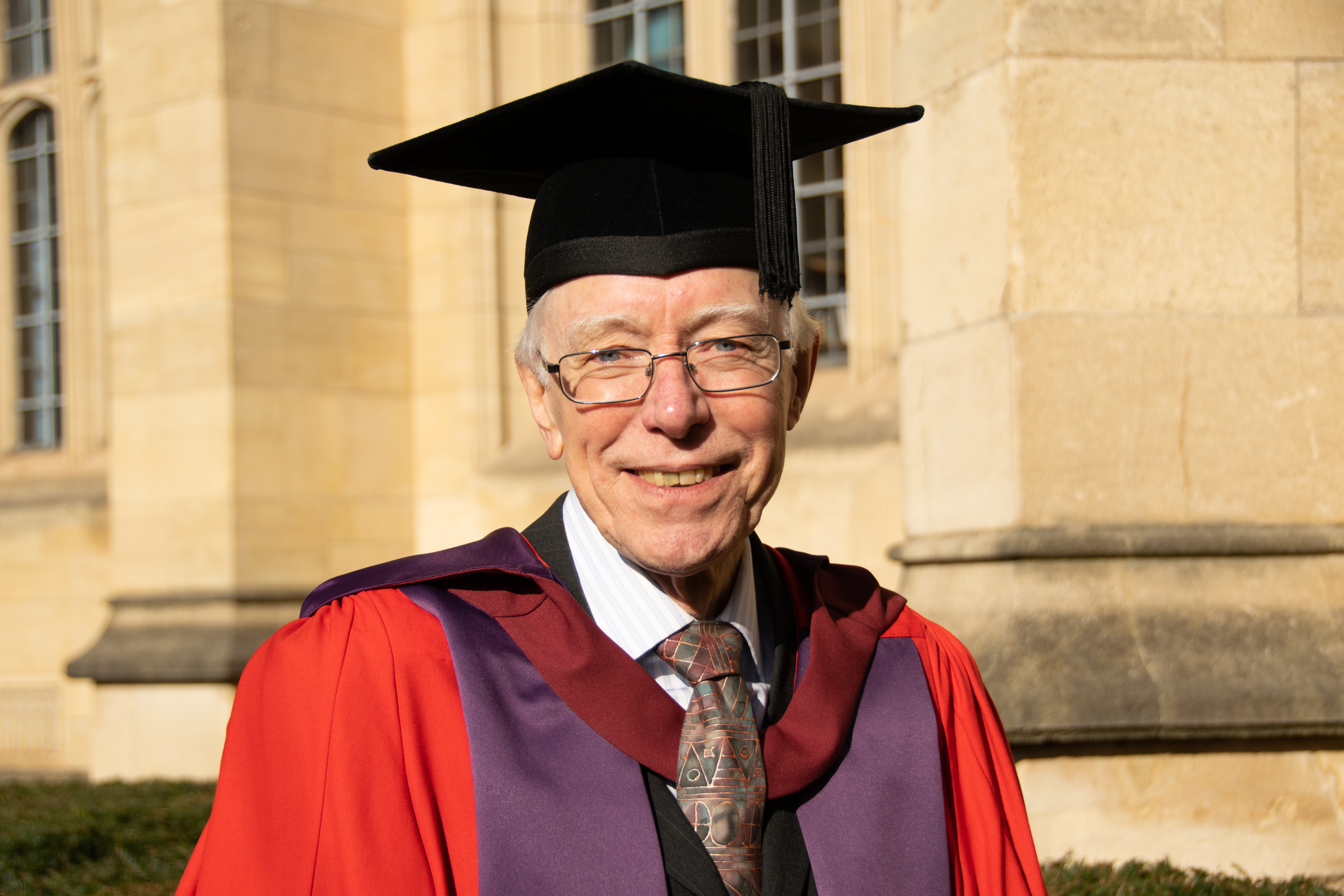 Dr Nick Axten has finally completed his PhD after starting it more than 50 years ago (University of Bristol/PA)