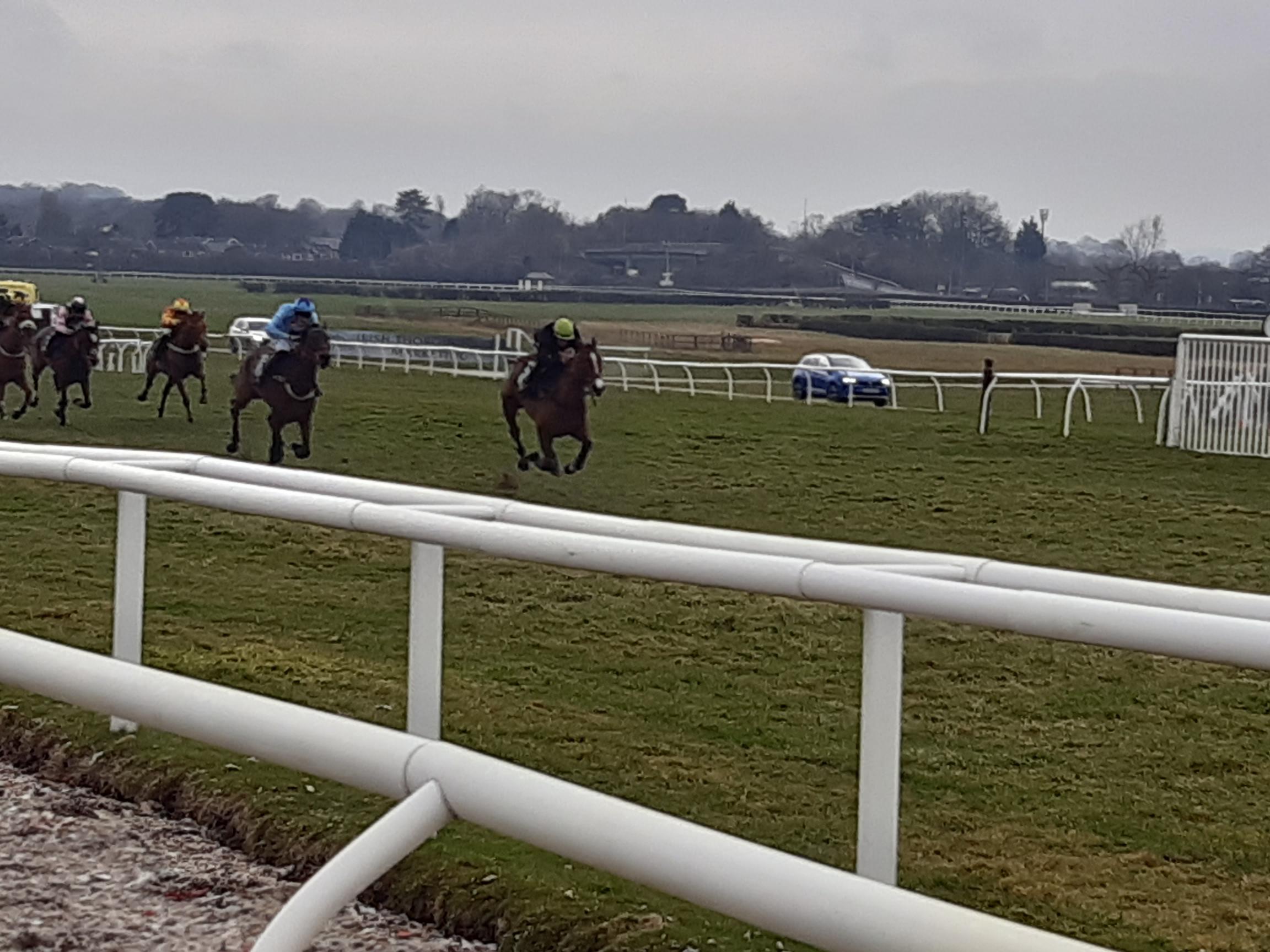 Solar Sovereign and Brian Hughes (right) on their way to victory 