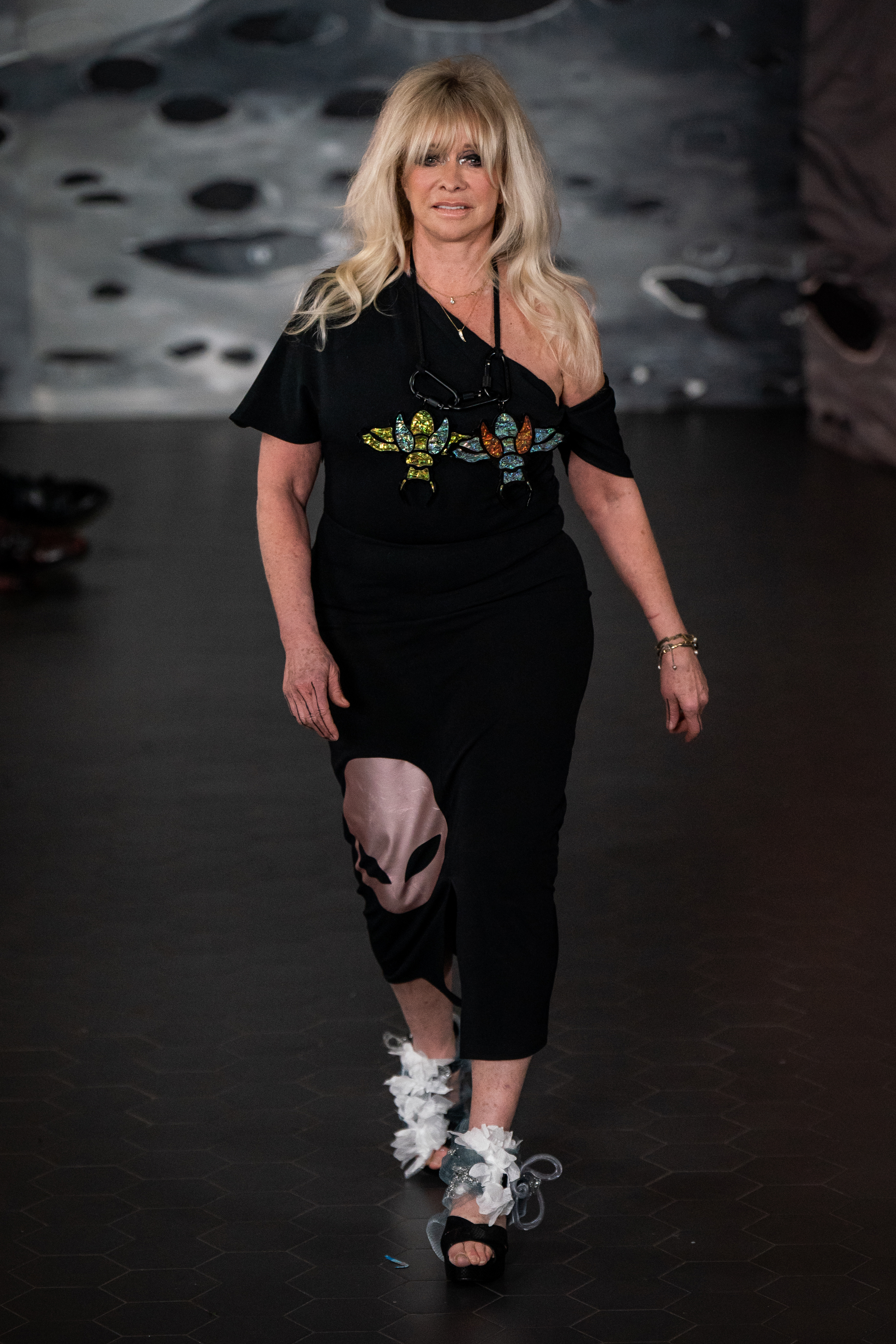 Jo Wood walked in the Vin + Omi catwalk show