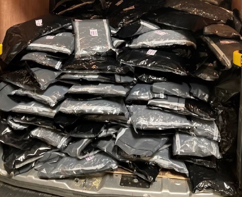 The drugs were labelled as machinery for dry cleaning (Nottinghamshire Police/PA)