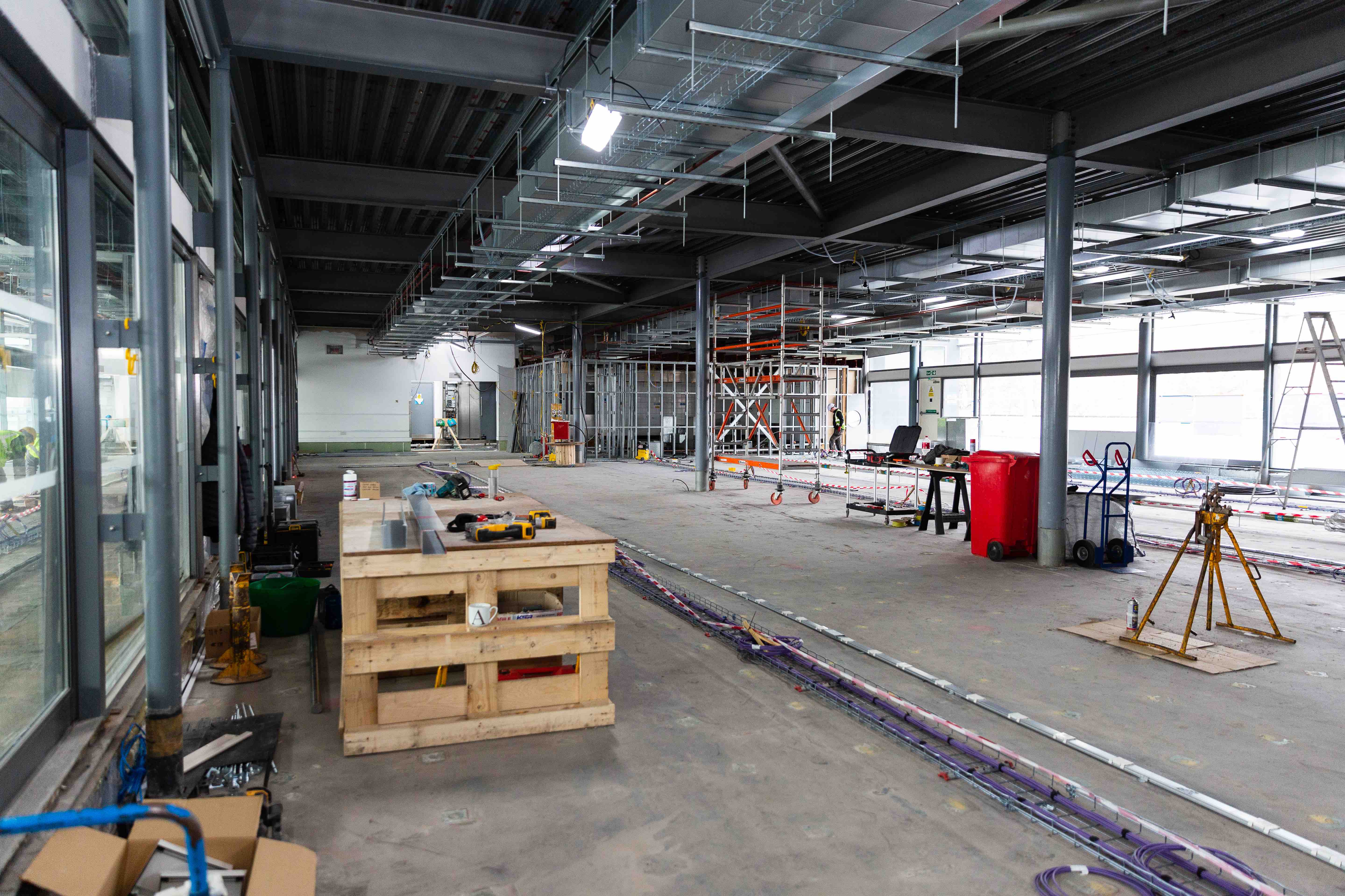 The second floor of the building has been stripped back because of water damage (Lisa Whiting/We The Curious/PA)