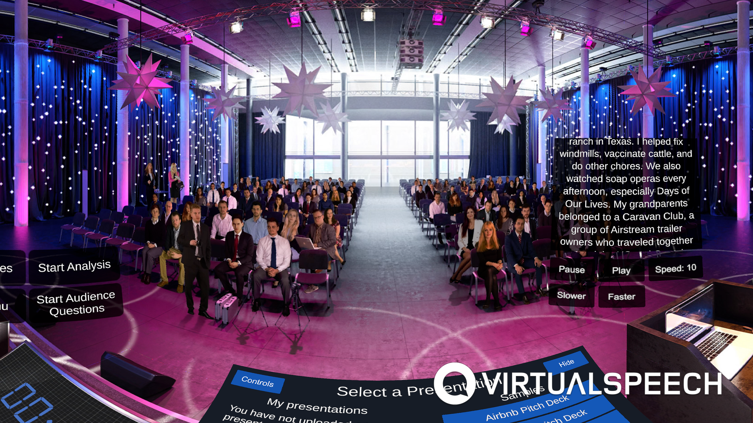 screenshot of VirtualSpeech