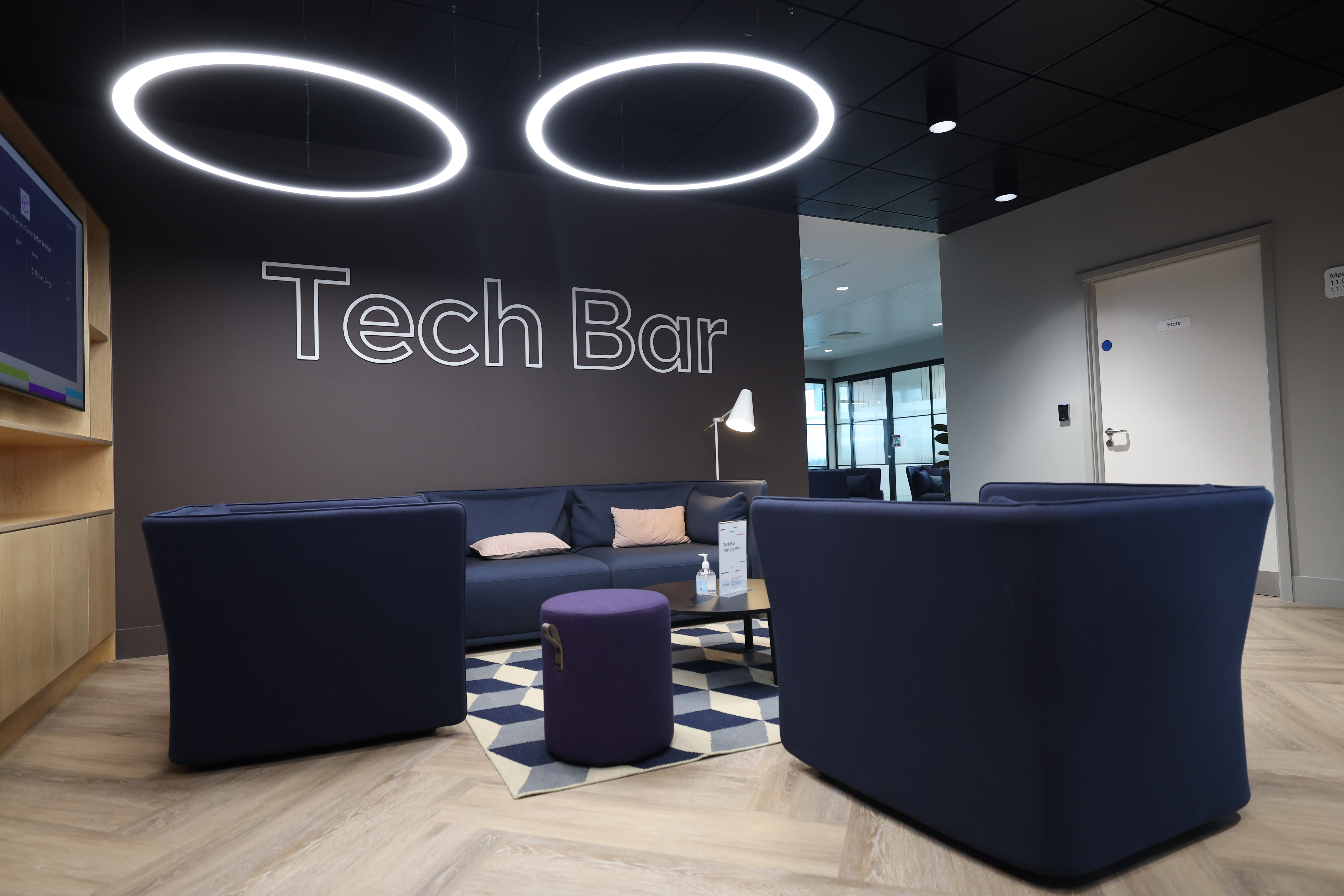 Tech Bar inside BT's renovated offices at Riverside House