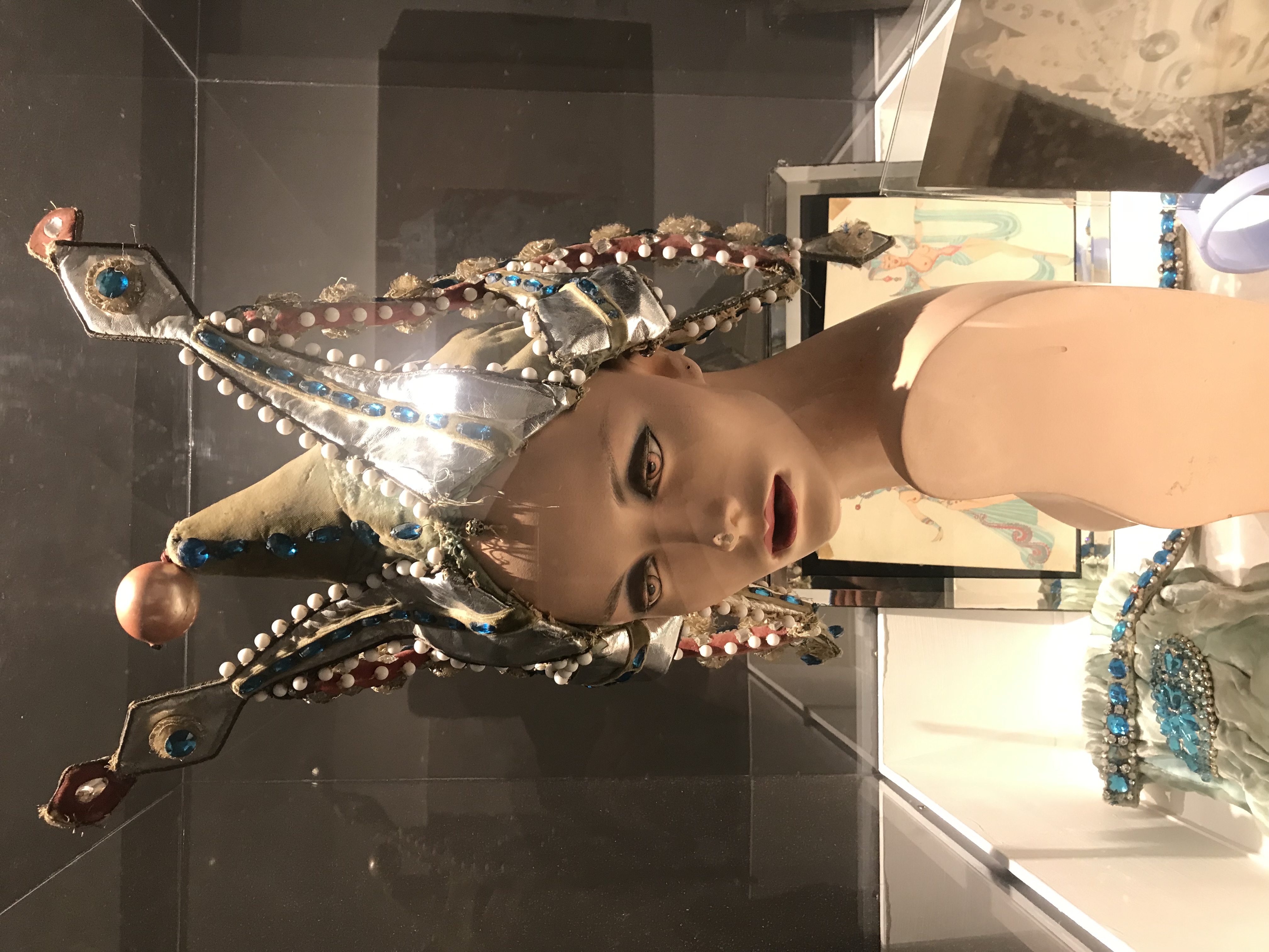 The headdress worn by Ms Keeler while working as a showgirl is one of the artefacts on display (De Montfort University/PA)