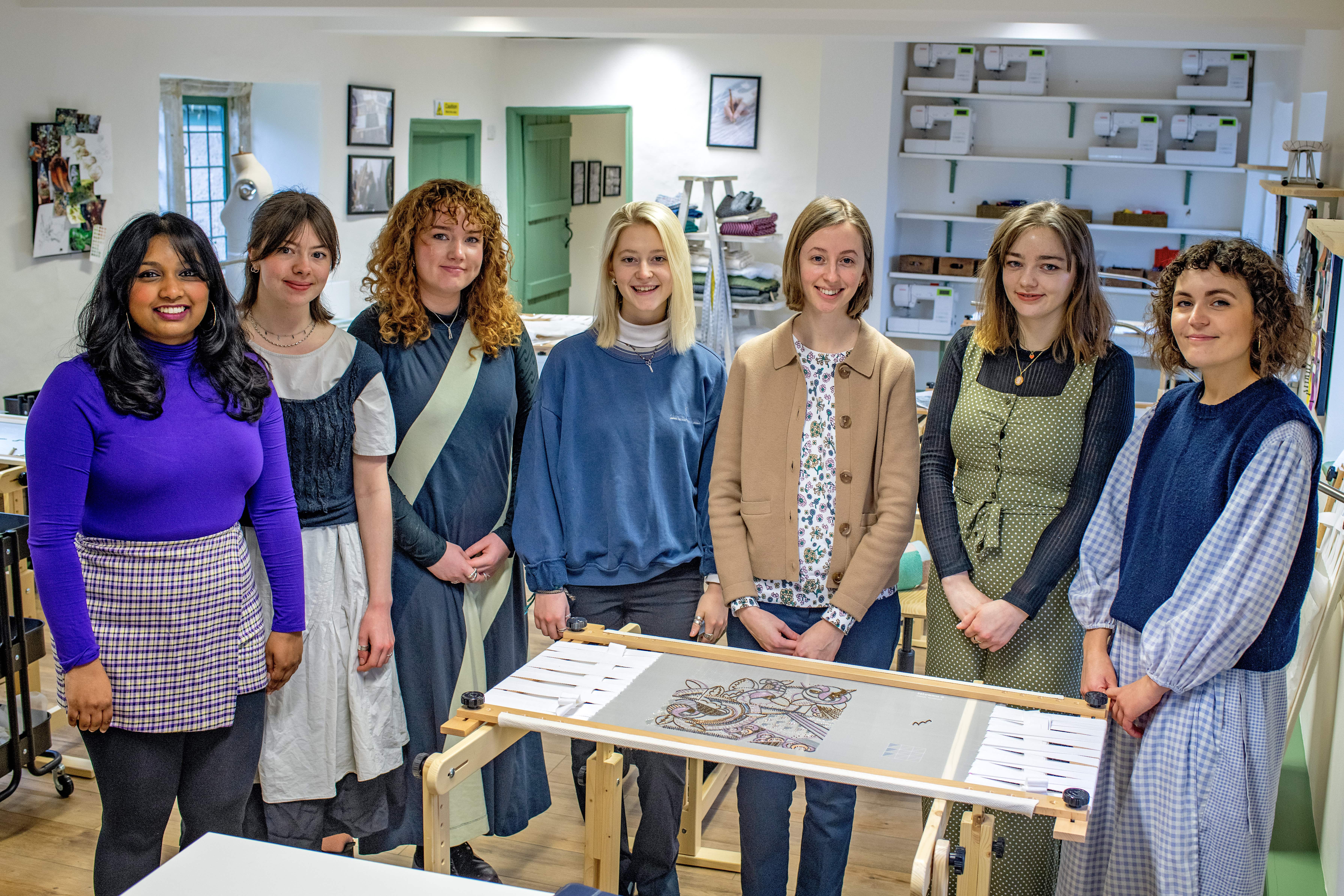 Students of The Prince's Foundation at The Chanel Métiers d'Arts Training Atelier at Highgrove on March 3 (Leanne Punshon, Little Bird Photography).