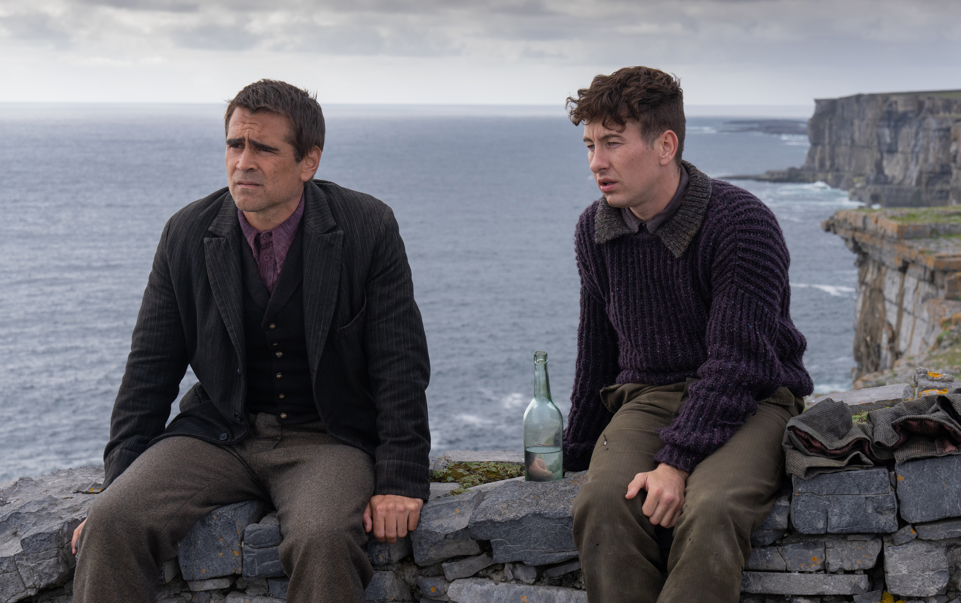 Colin Farrell (L) Barry Keoghan in The Banshees Of Inisherin