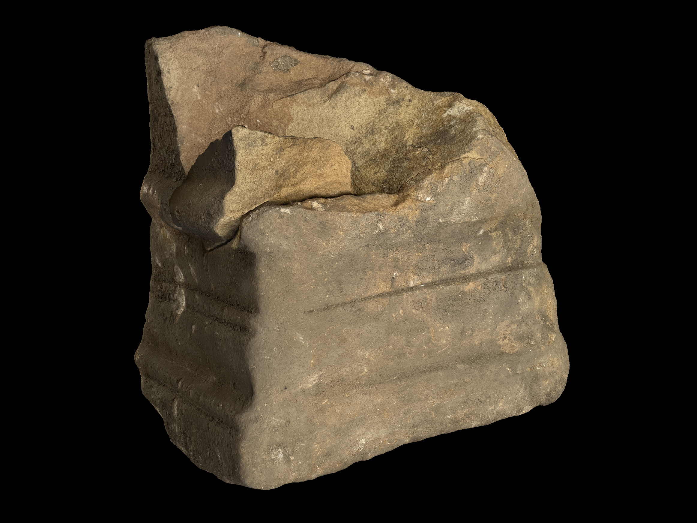 The altar stone was found three metres below ground (University of Leicester Archaeological Services/PA)