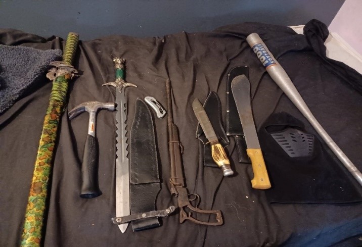 Weapons seized by Met Police in London between February 27 and March 5 2023