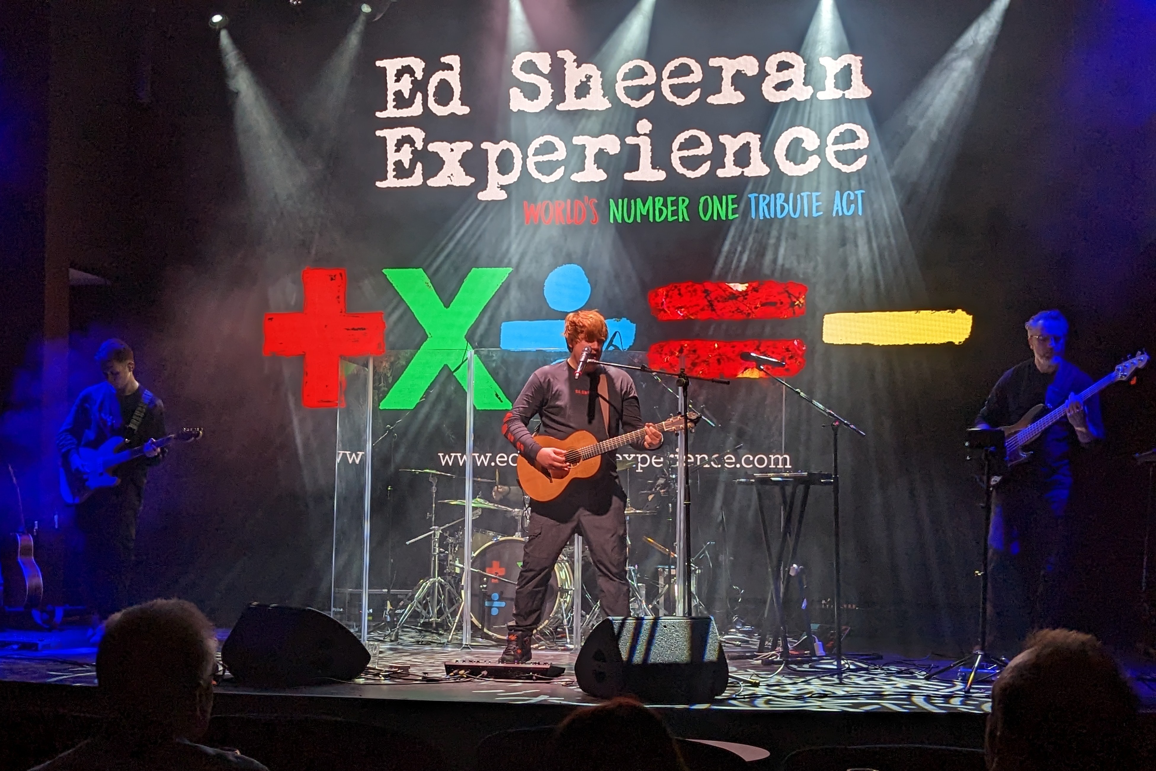 Tribute act the Ed Sheeran Experience performs in the main theatre at Heythrop Park