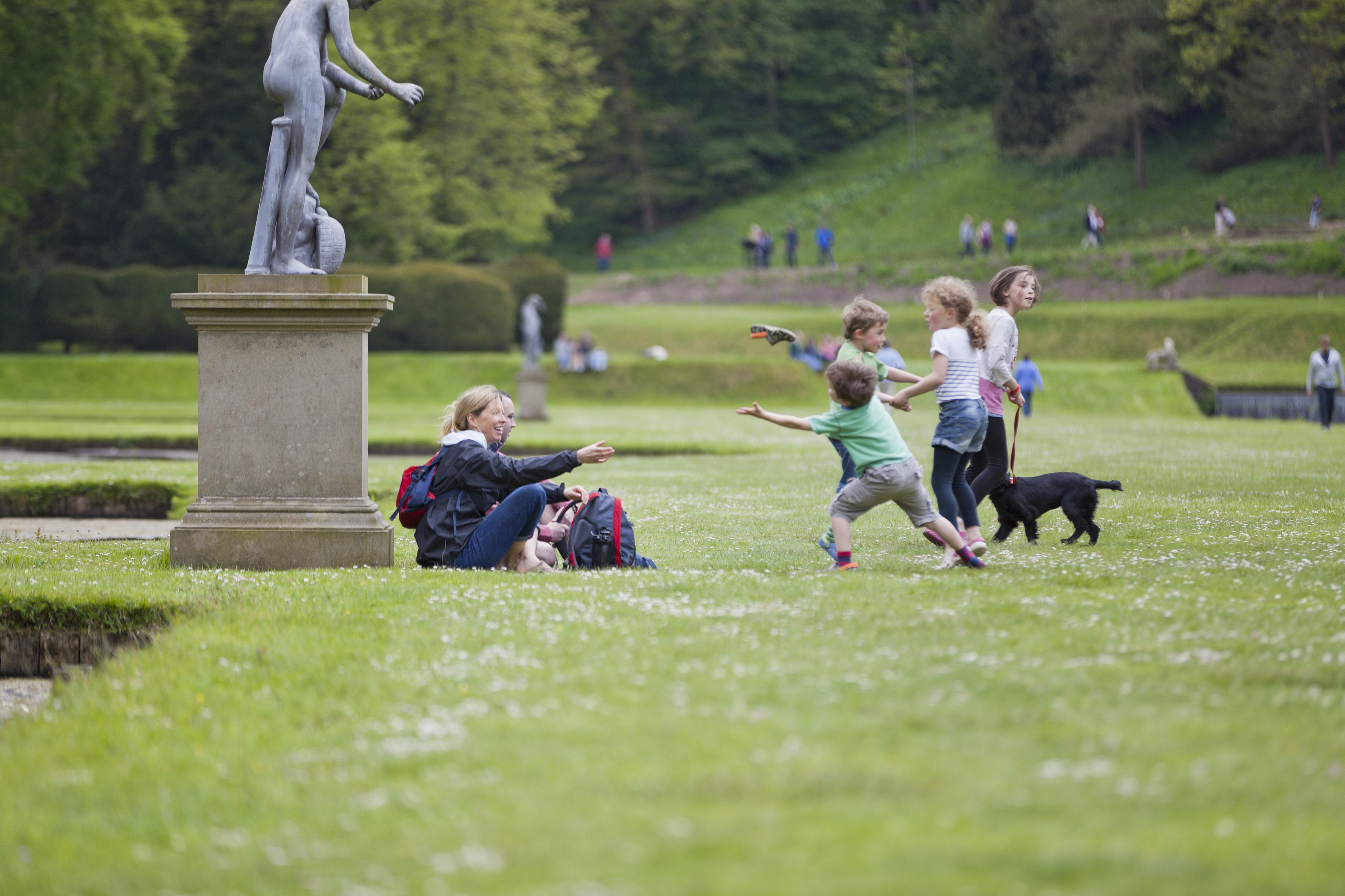 Visitors at Studley Royal Water Garden, North Yorkshire (Chris Lacey/National Trust Images/PA)