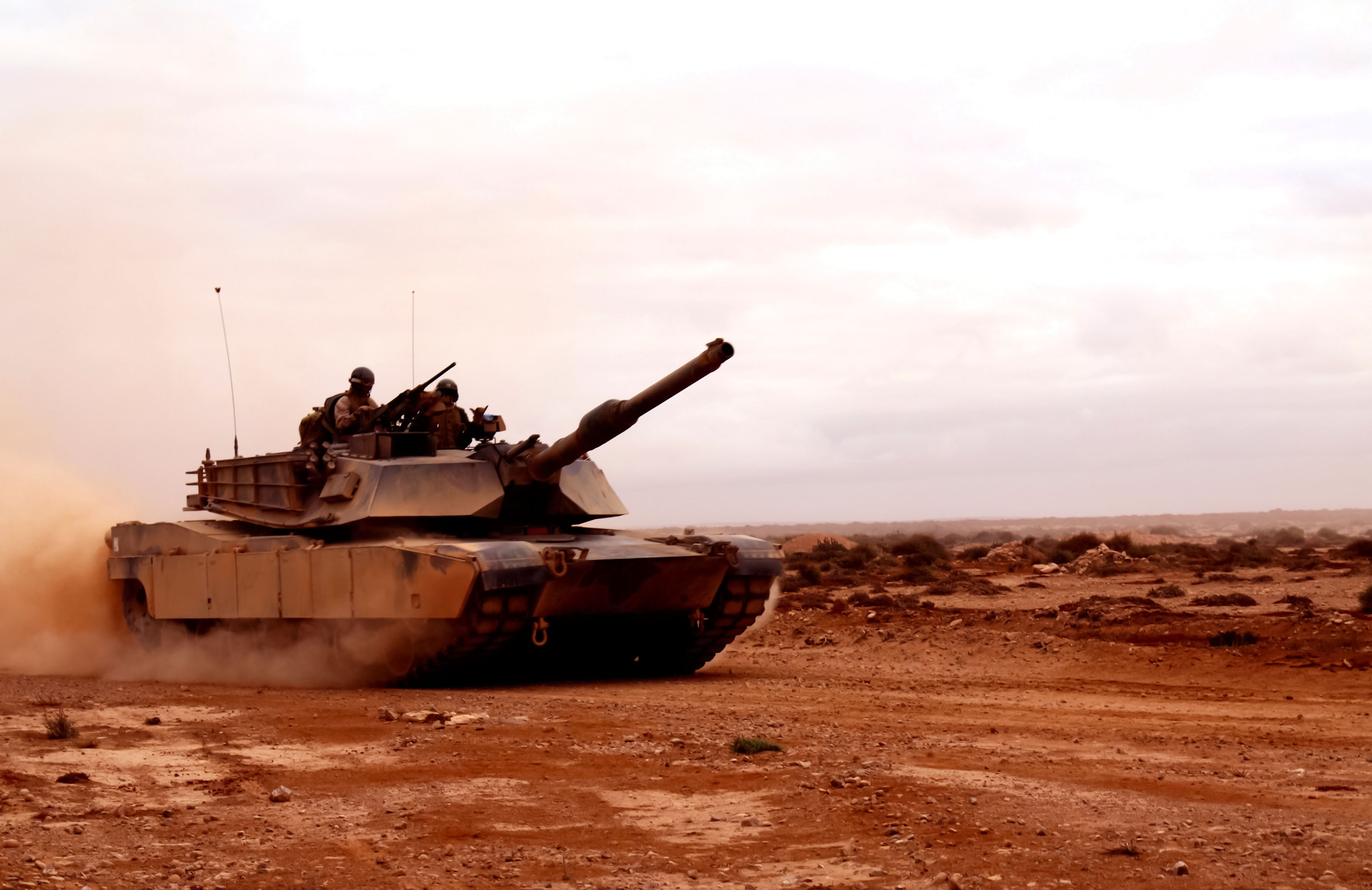 An Abrams tank 