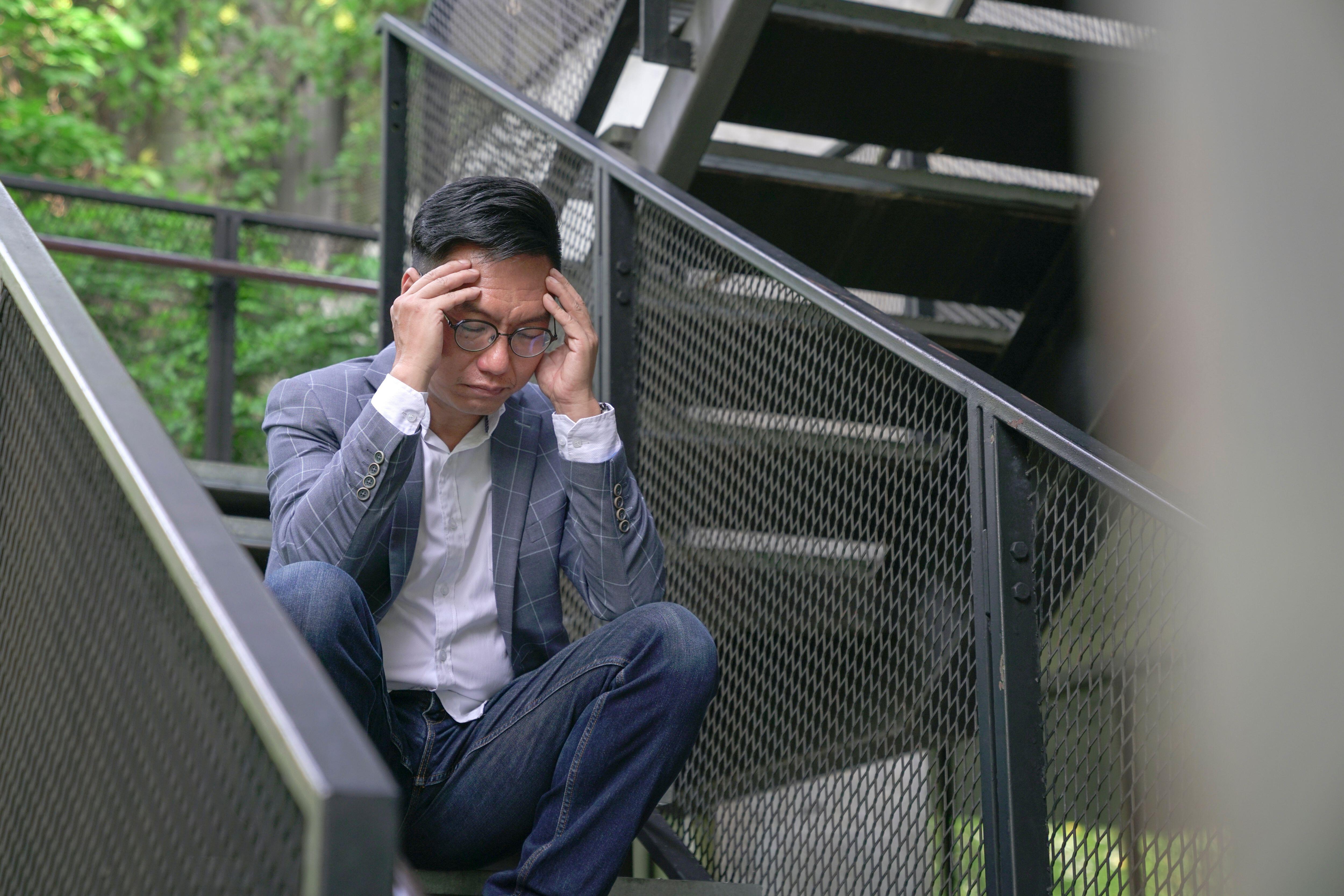 Stressed business person
