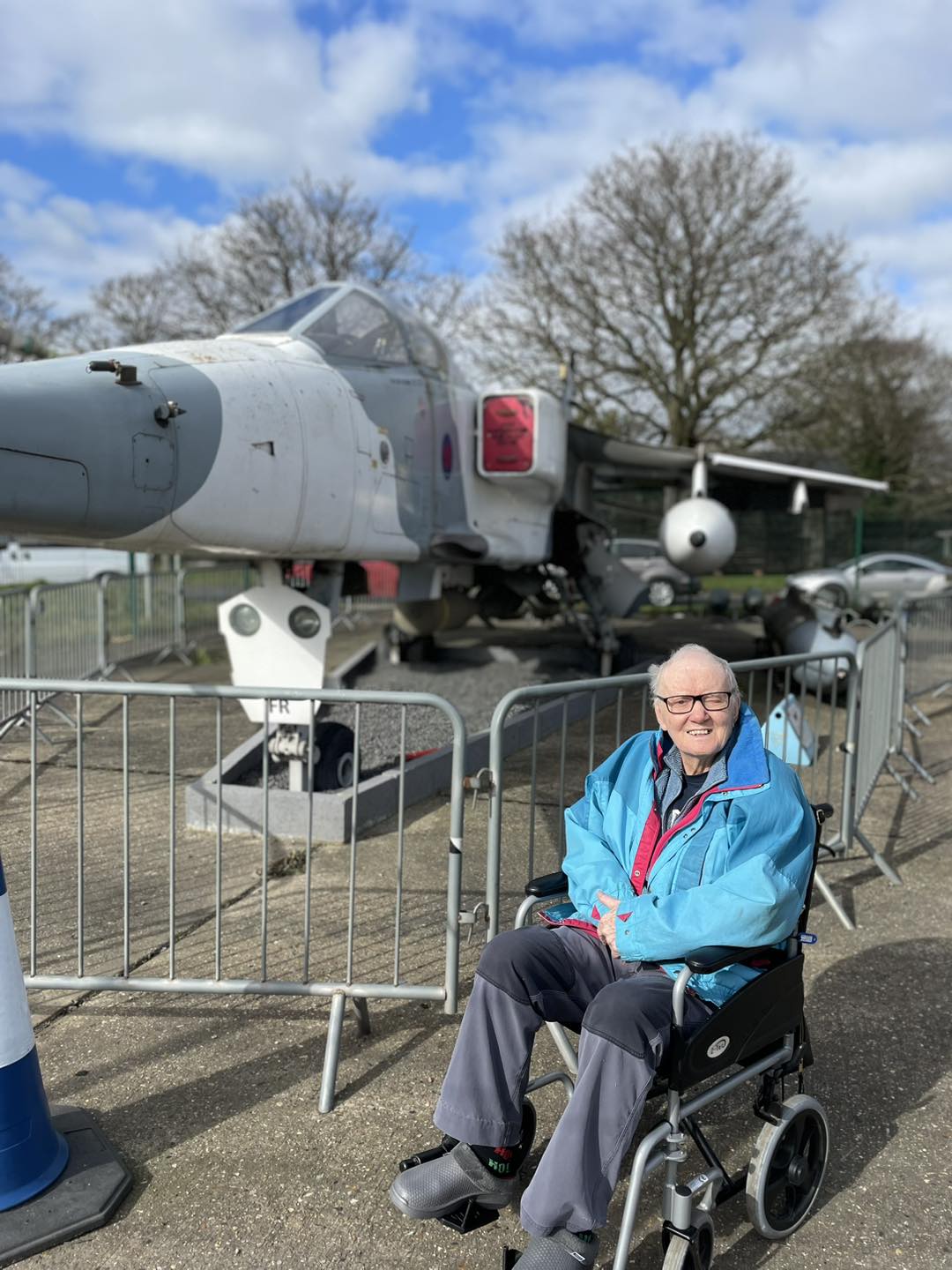 Alan Sansom with plane