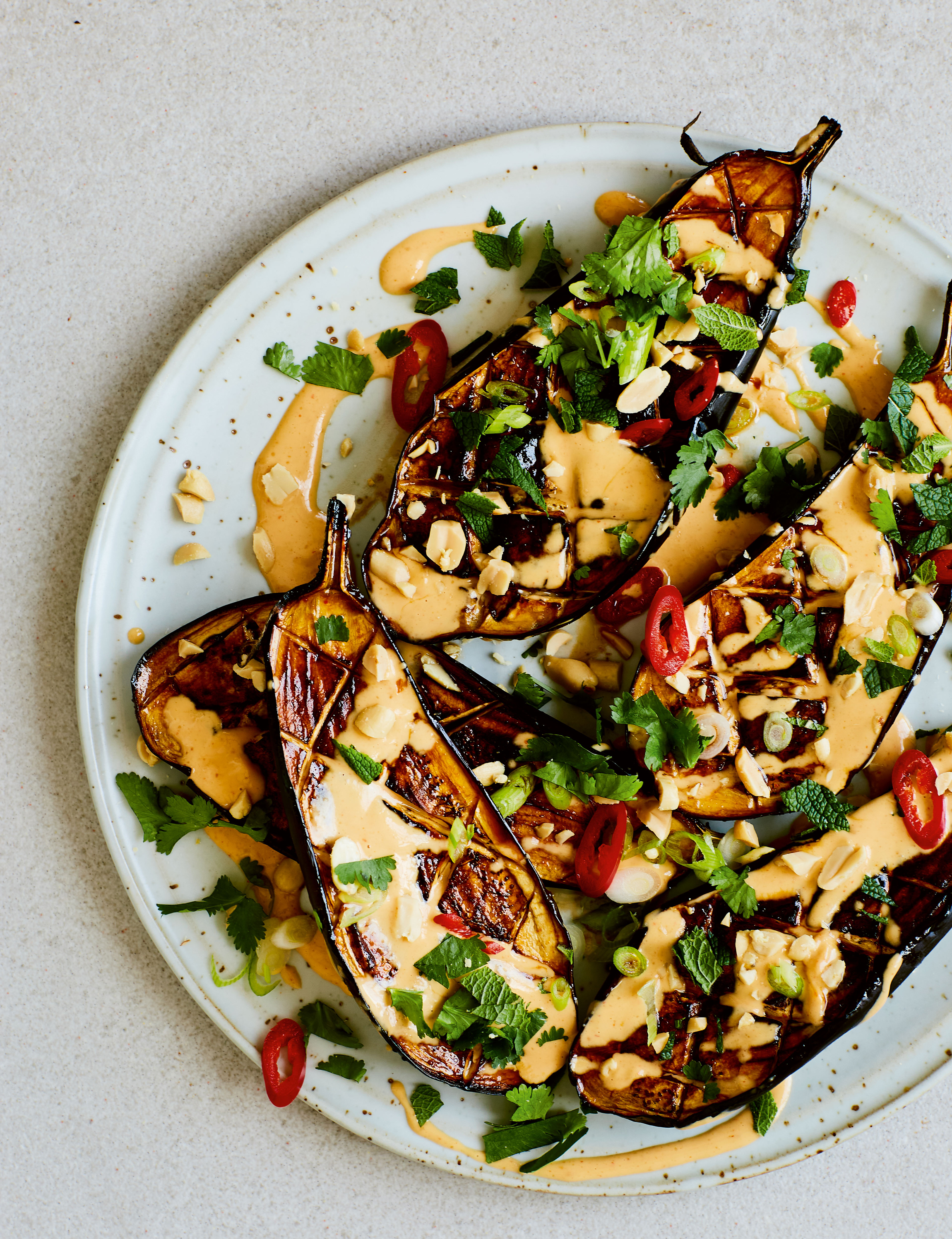 Sticky aubergine and peanut salad from You Can Cook This!