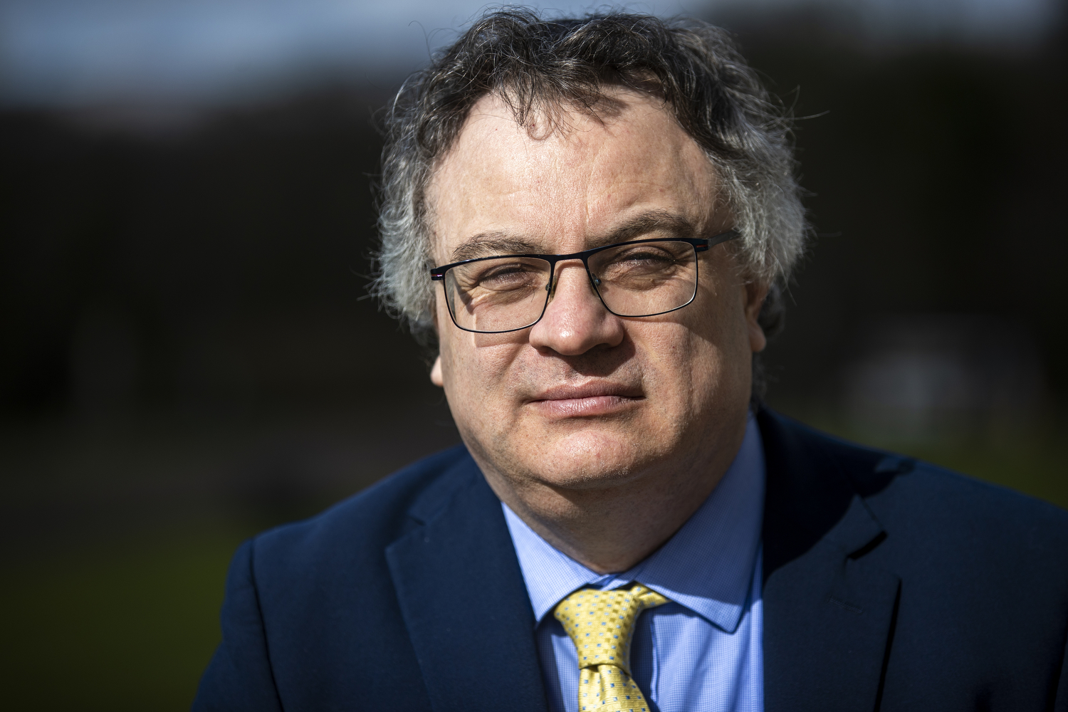 Stephen Farry MP, deputy leader of the Alliance Party of Northern Ireland, at  Parliament Buildings on the Stormont estate in Belfast, ahead of the 25th anniversary of the Belfast/Good Friday Agreement. PA Photo. Picture date: Thursday April 06 2023. See PA story ULSTER Agreement Alliance. Photo credit should read: Liam McBurney/PA Wire