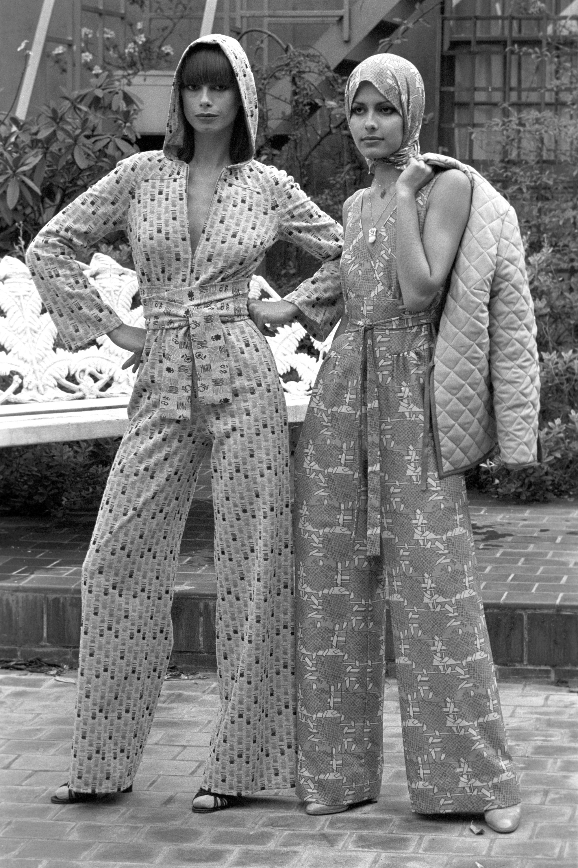 Models in Mary Quant jumpsuits, 1975