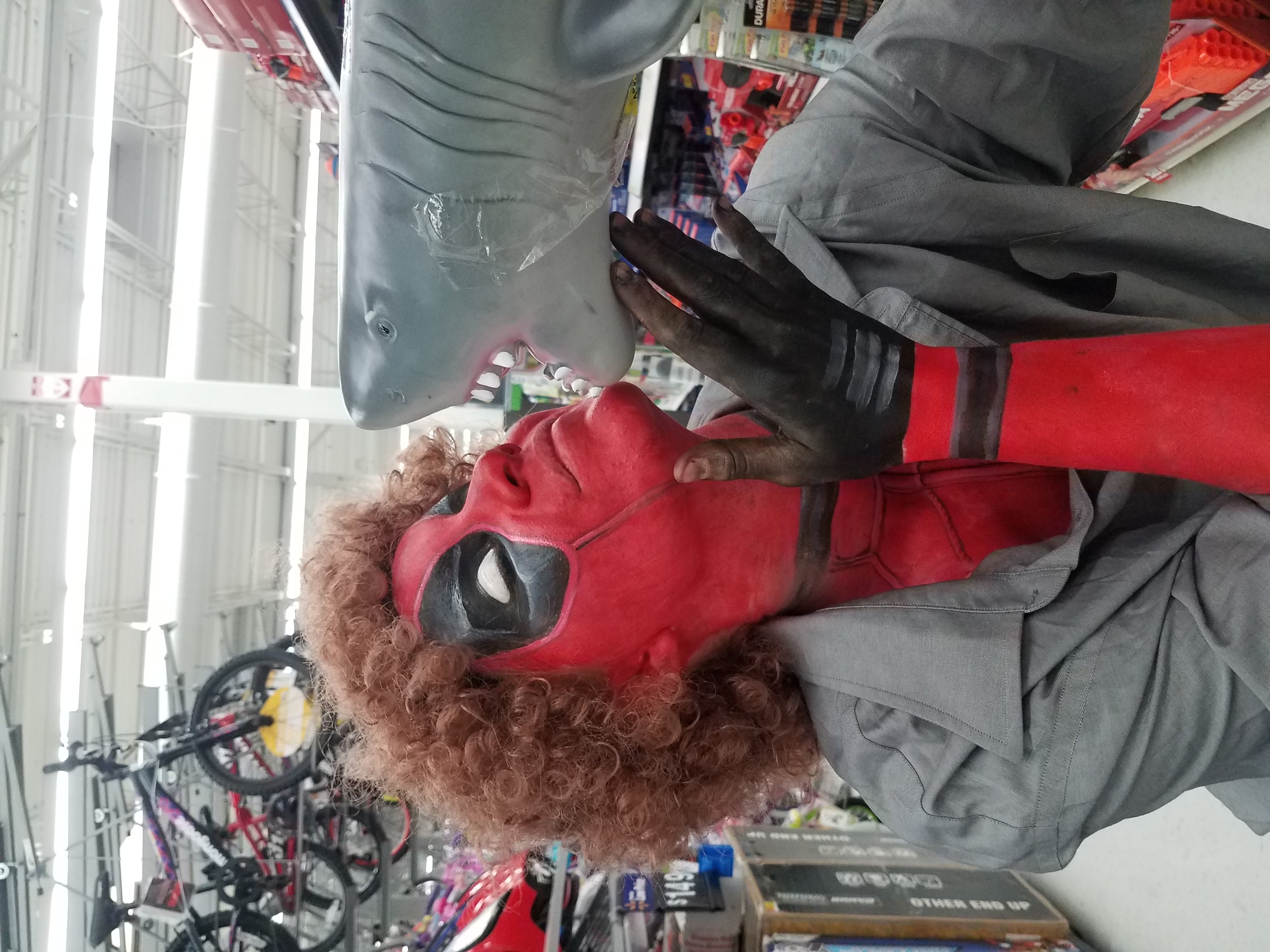 Kim Witte Bob Ross Deadpool body paint