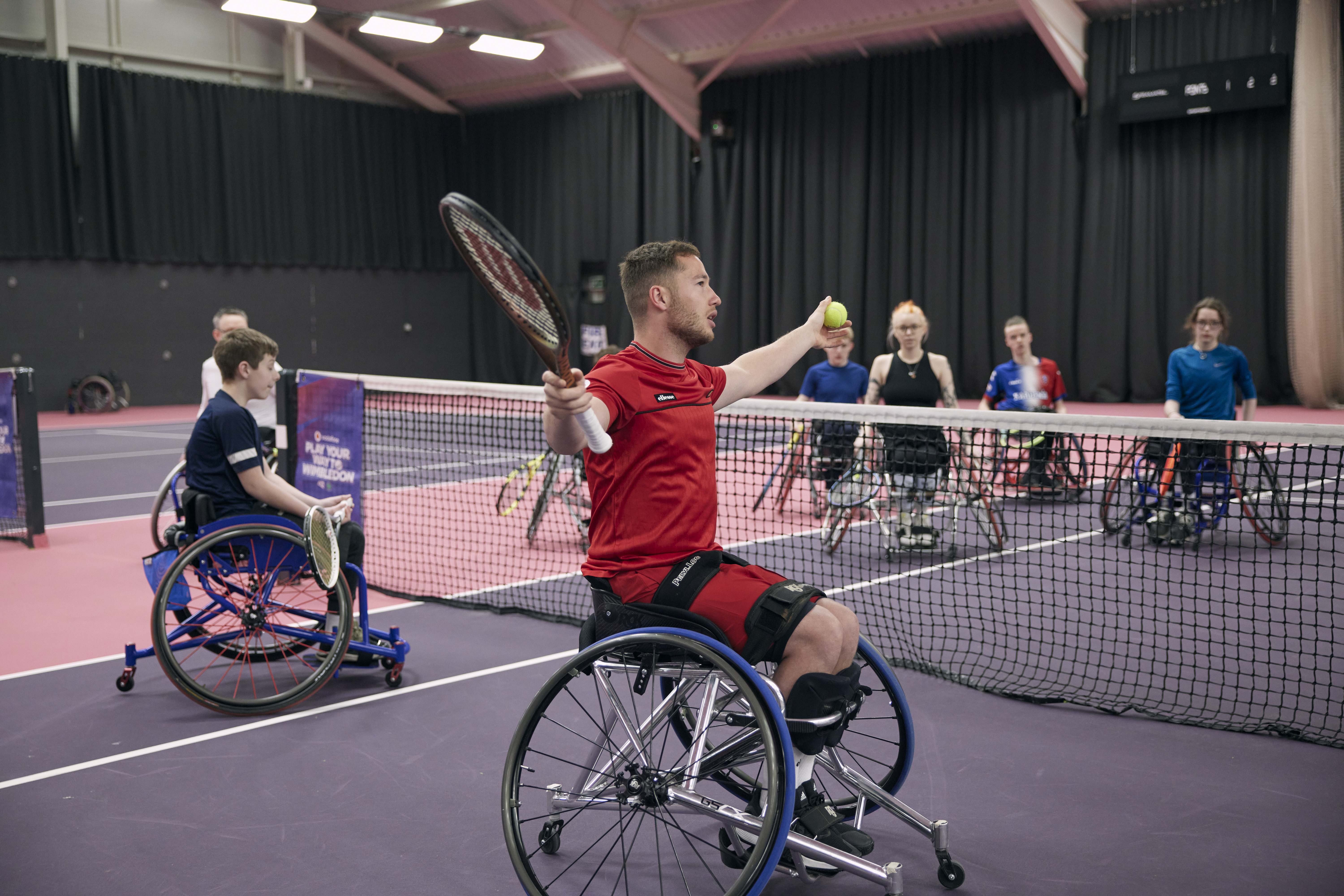 Alfie Hewett at the Play Your Way to Wimbledon event in Loughborough 