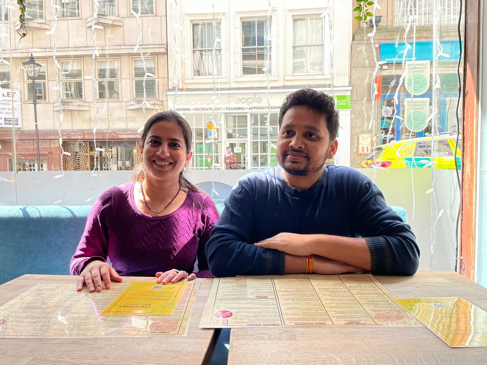 Vinay Aggarwal (right) and his wife, Ankita Gulati, said they did not realise William took their booking (Callum Parke/PA)