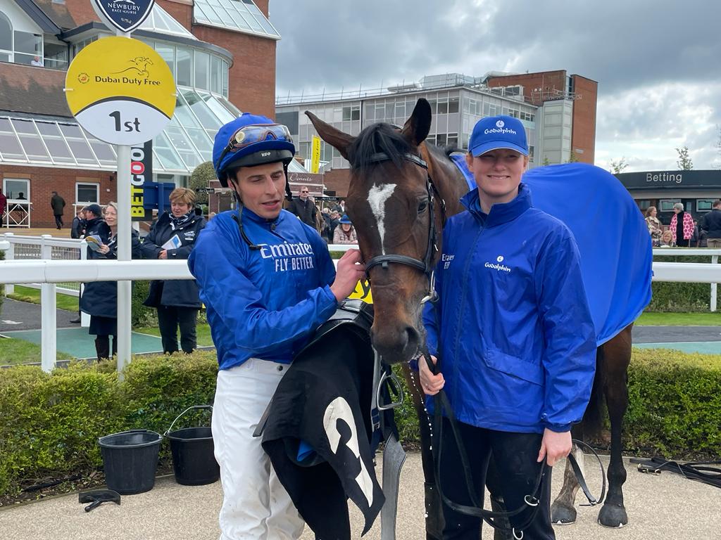 William Buick with Military Order at Newbury 