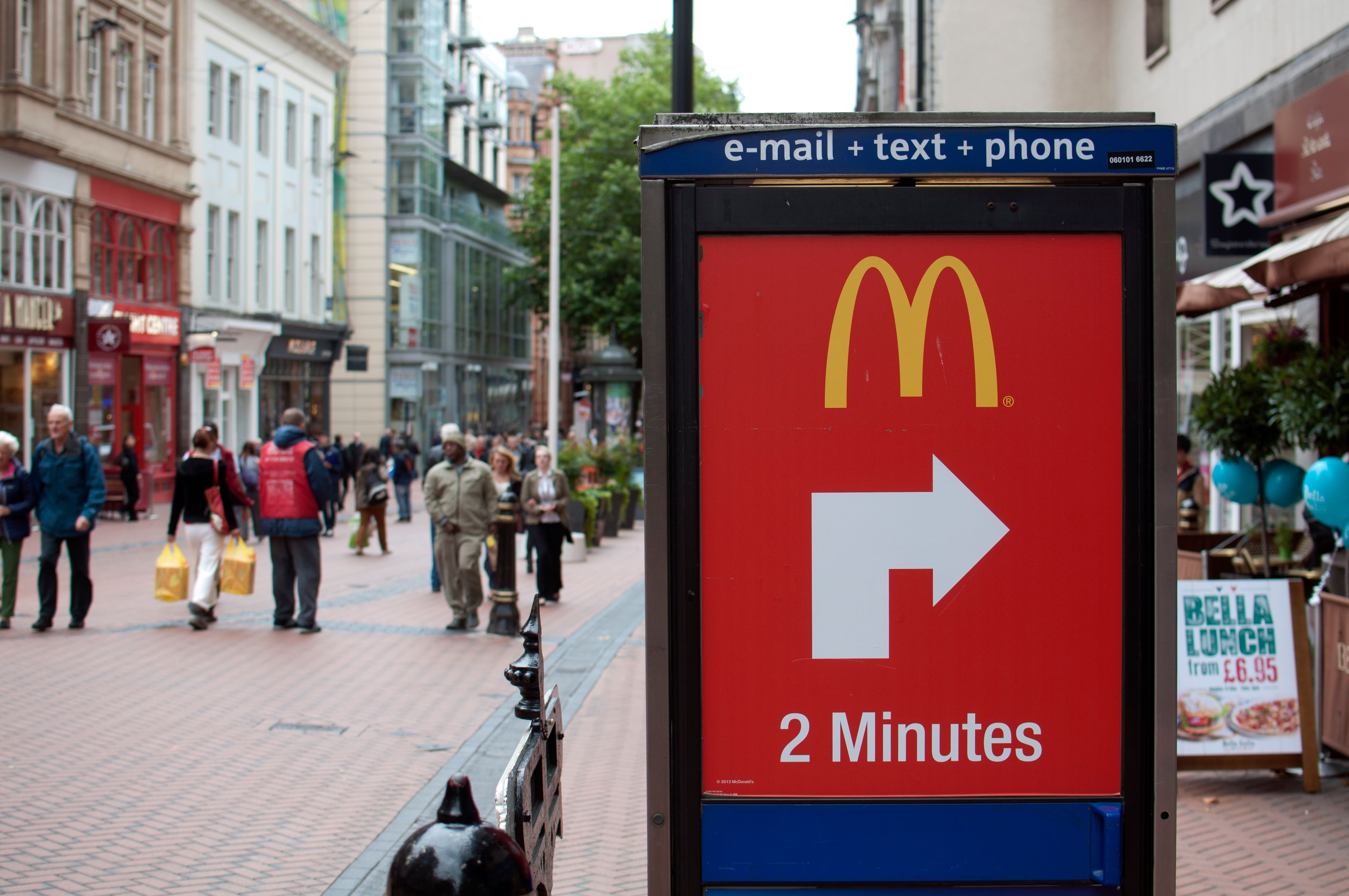 a McDonald's sign in Birmingham