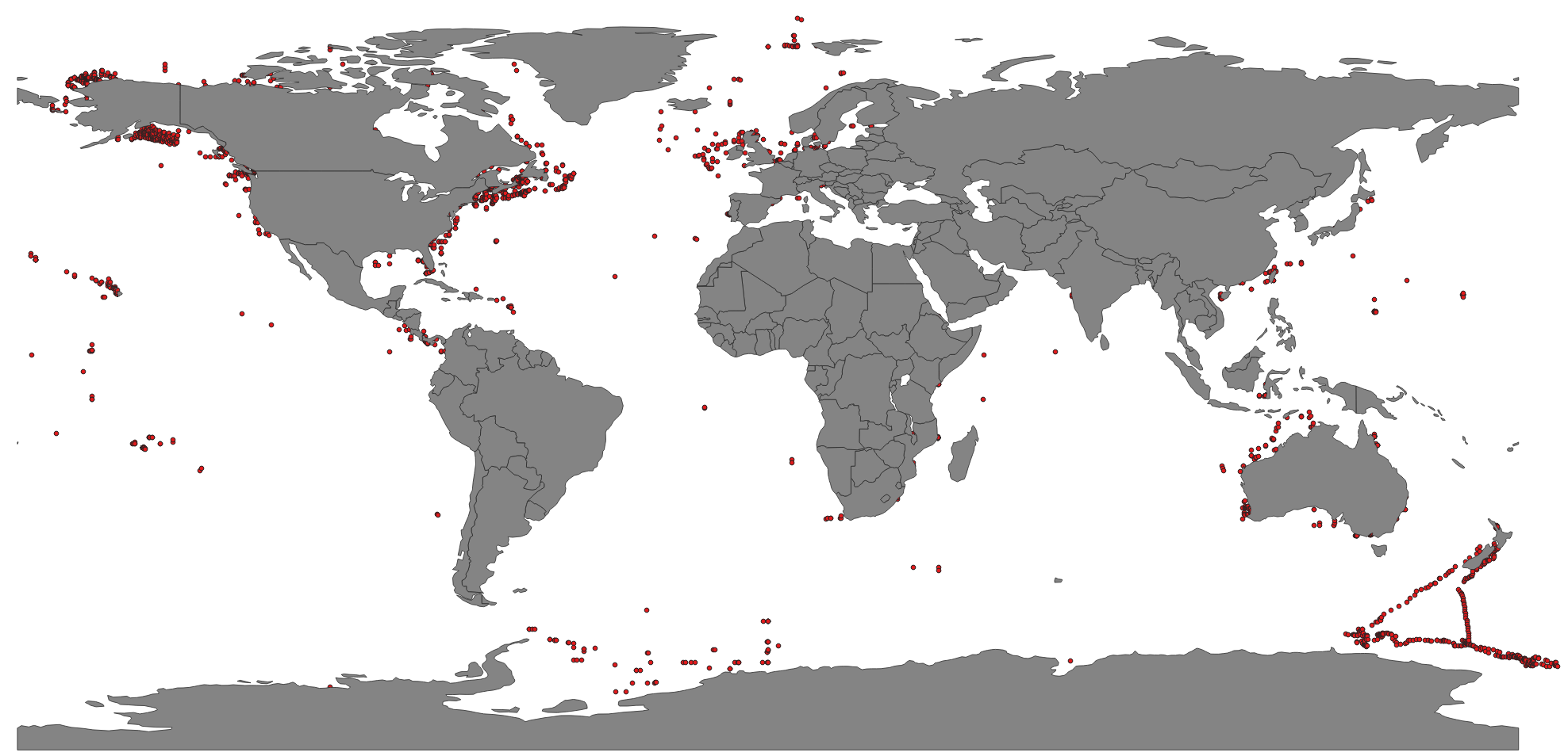 Map showing hydrophone locations (Eduardo Klein)