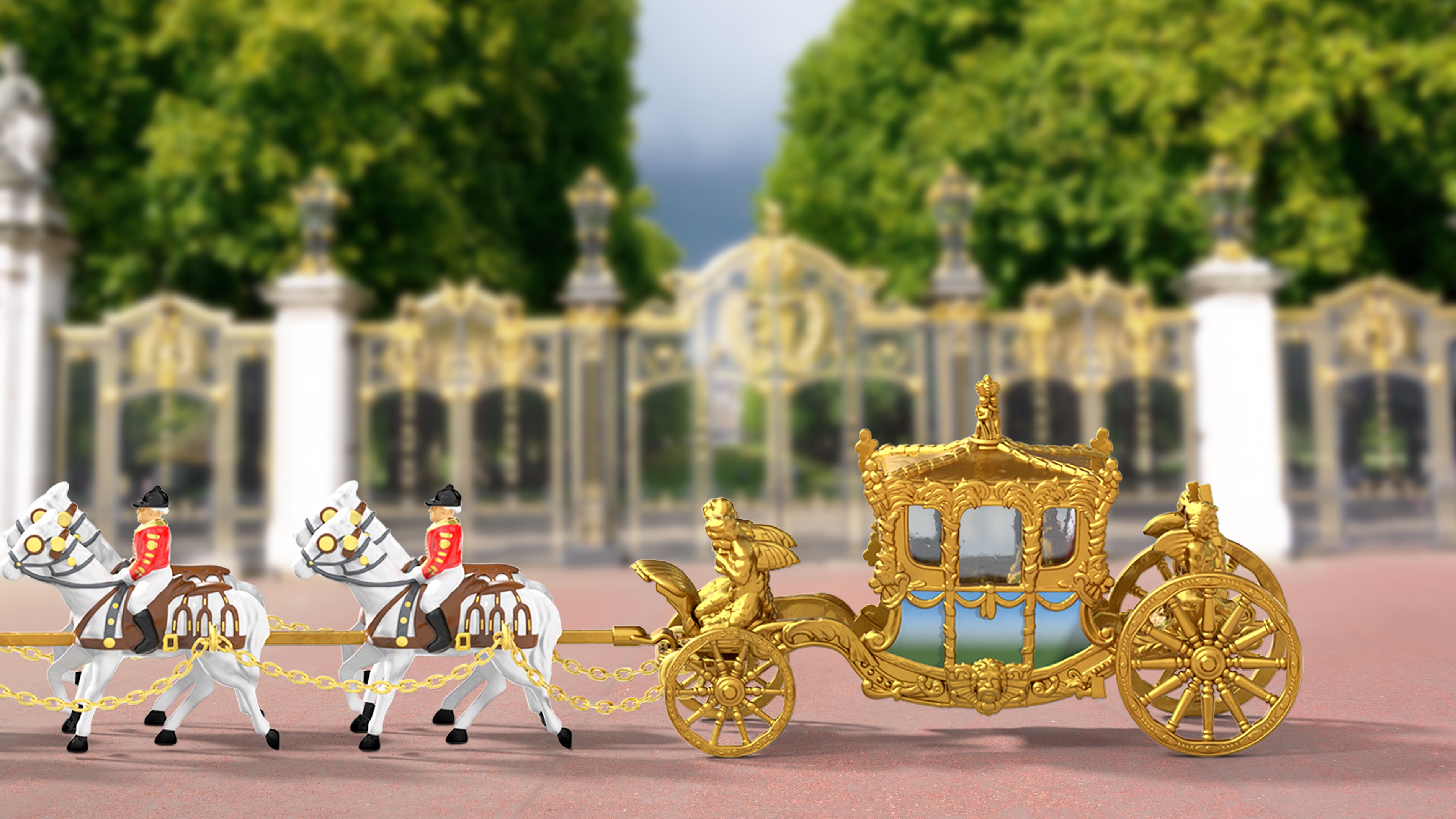 The miniature Gold State Coach by Matchbox