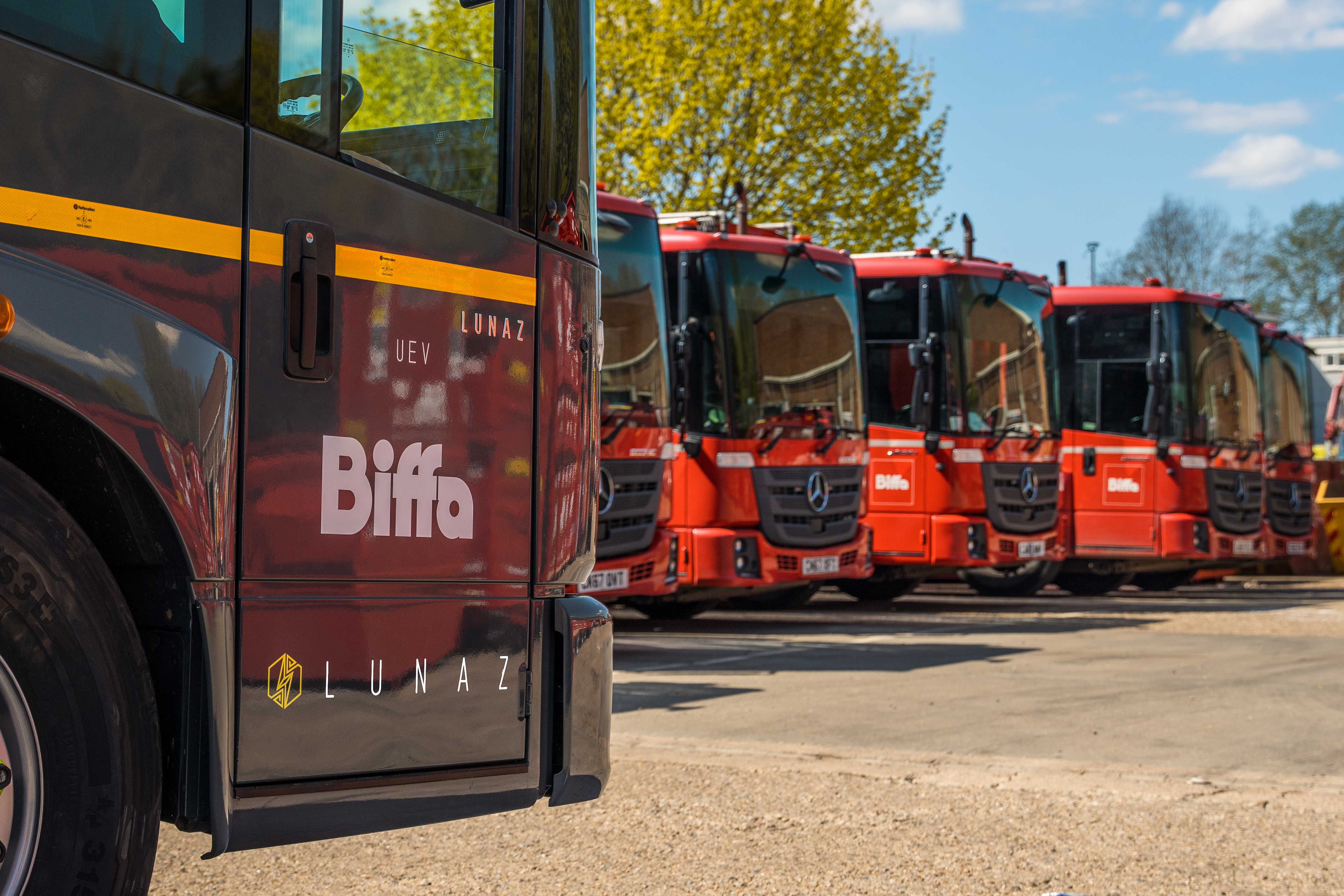 Biffa and Lunaz Bin Lorry