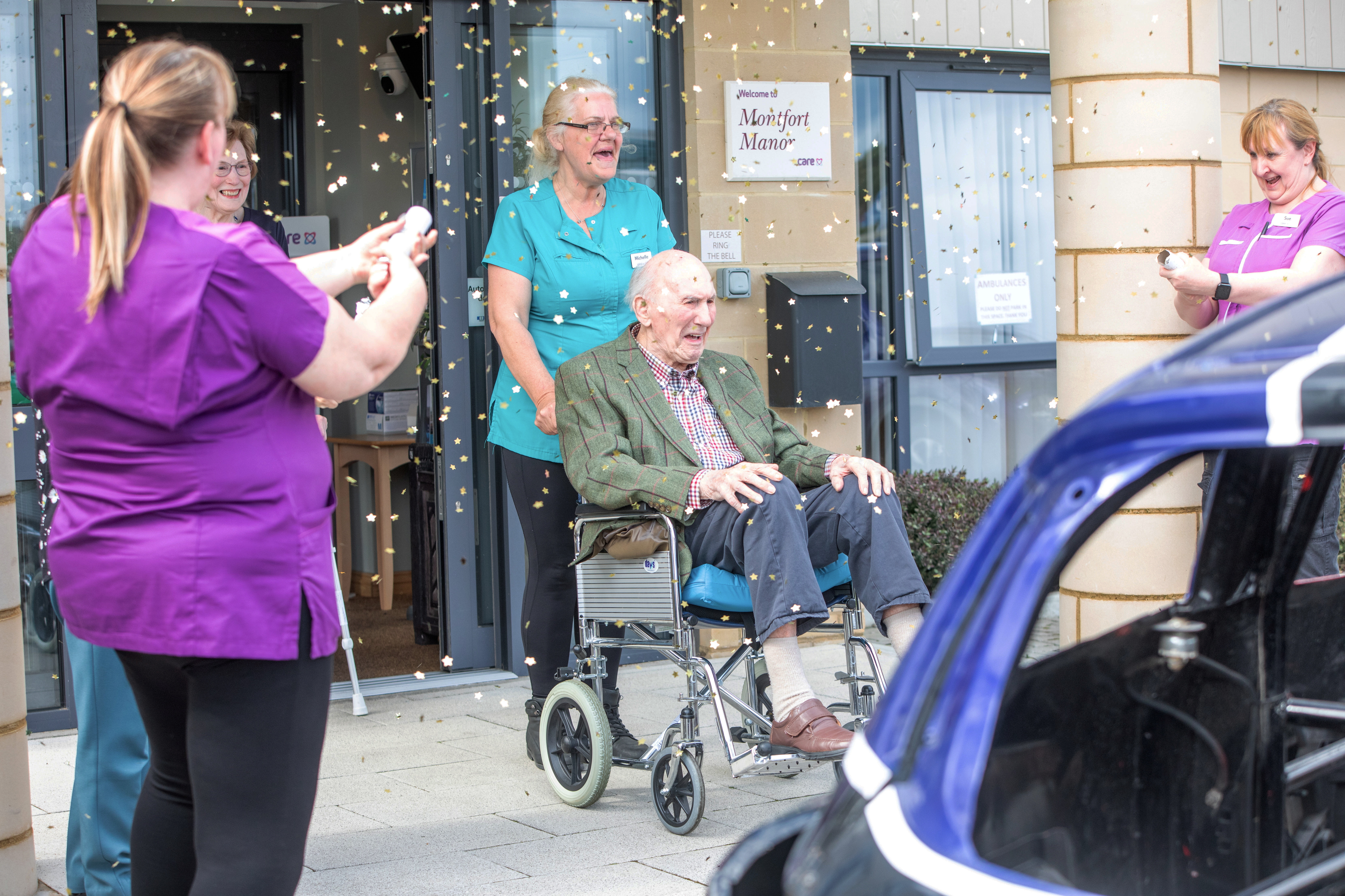 care home racing drive 101st brithday