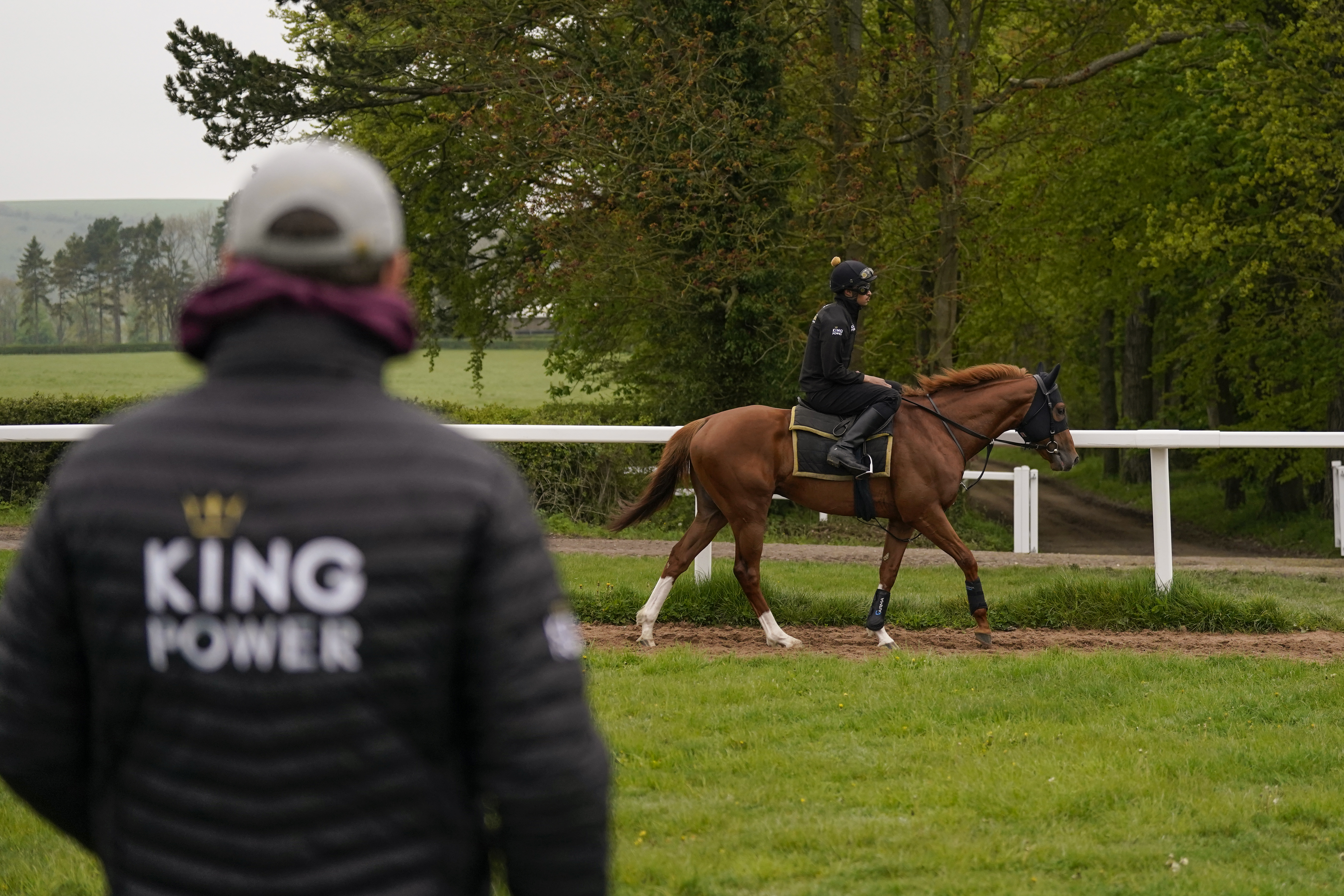 Andrew Balding watches Chaldean on the gallops