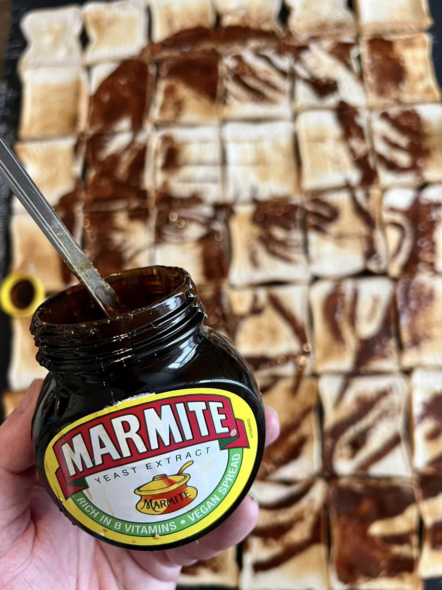 Marmite artwork of the King