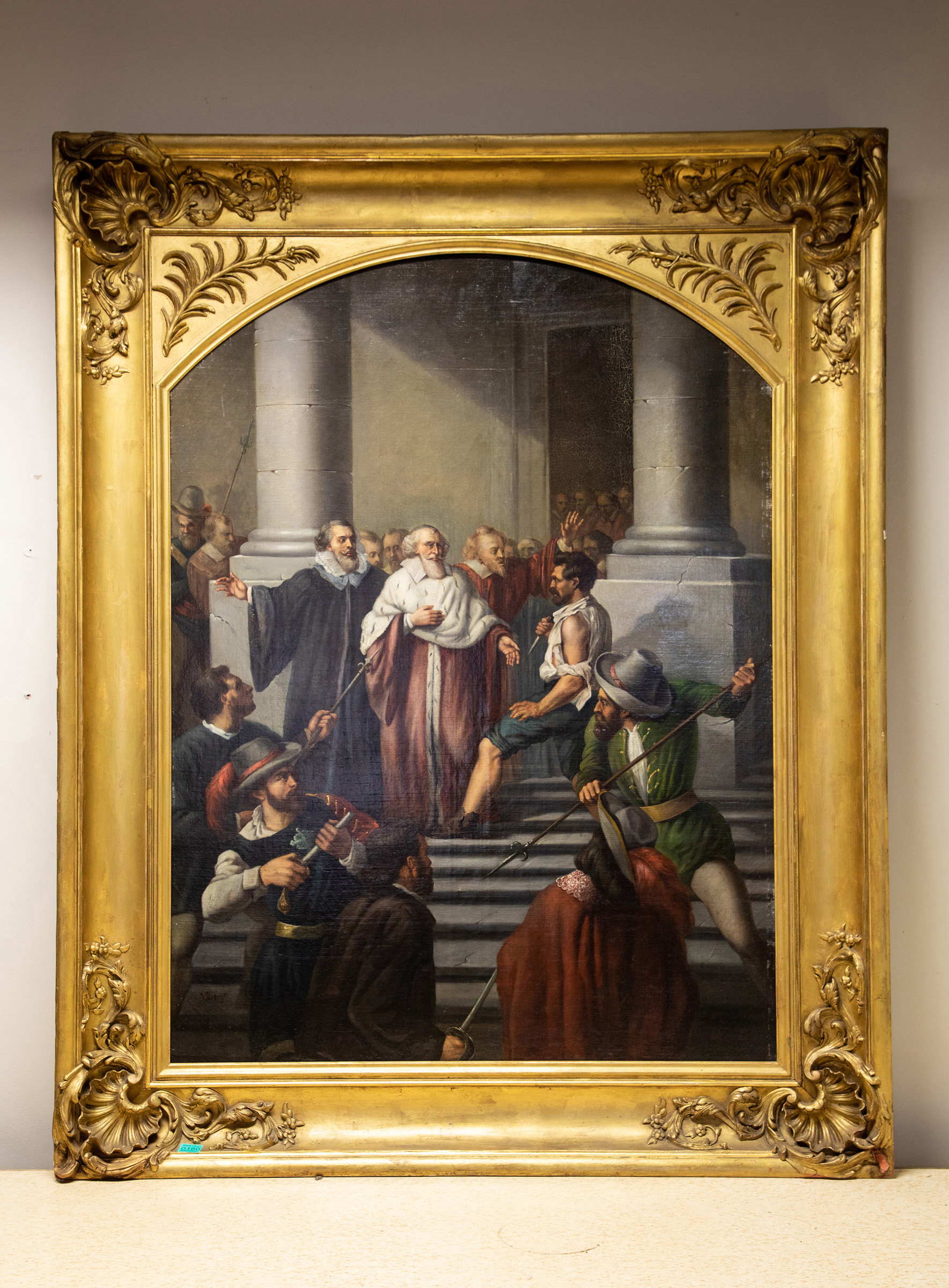 The Inquisition, a 19th century oil on canvas, guided at 2000-4000 euro
