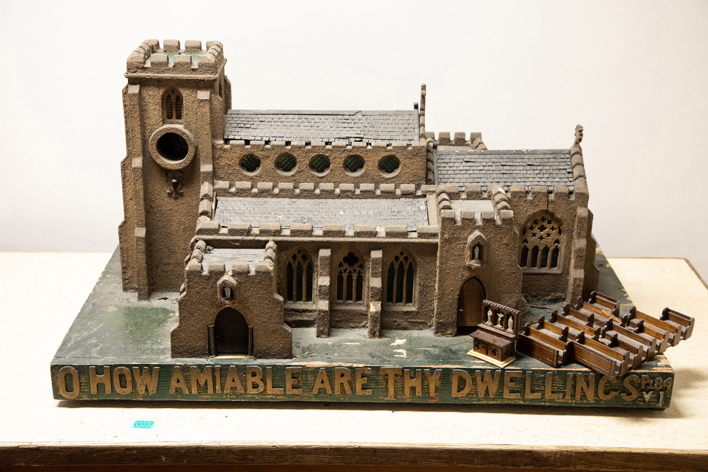 A model of a church that will feature at the 200,000 euro auction 