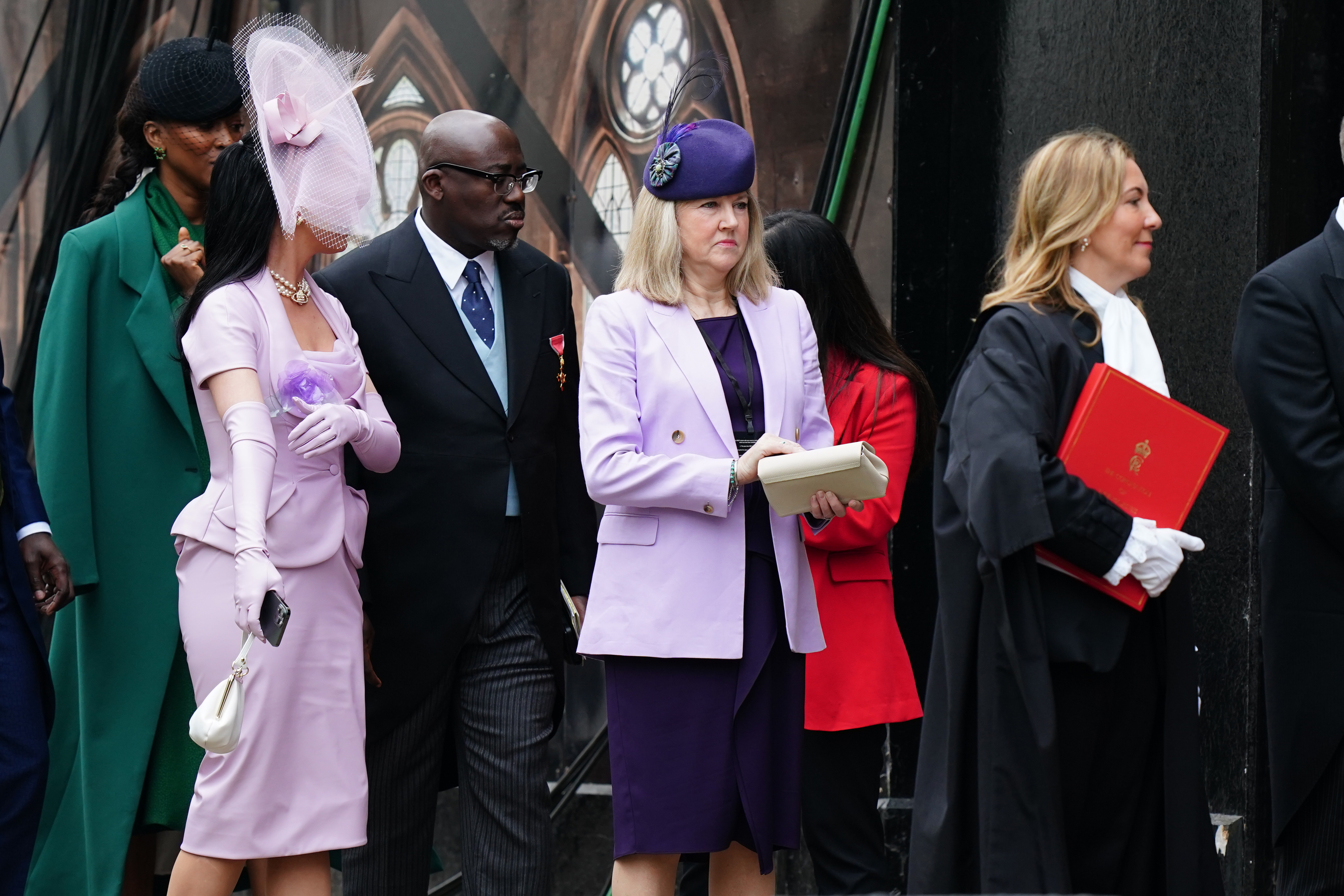 Katy Perry (second from left) and Edward Enninful (third from left) 