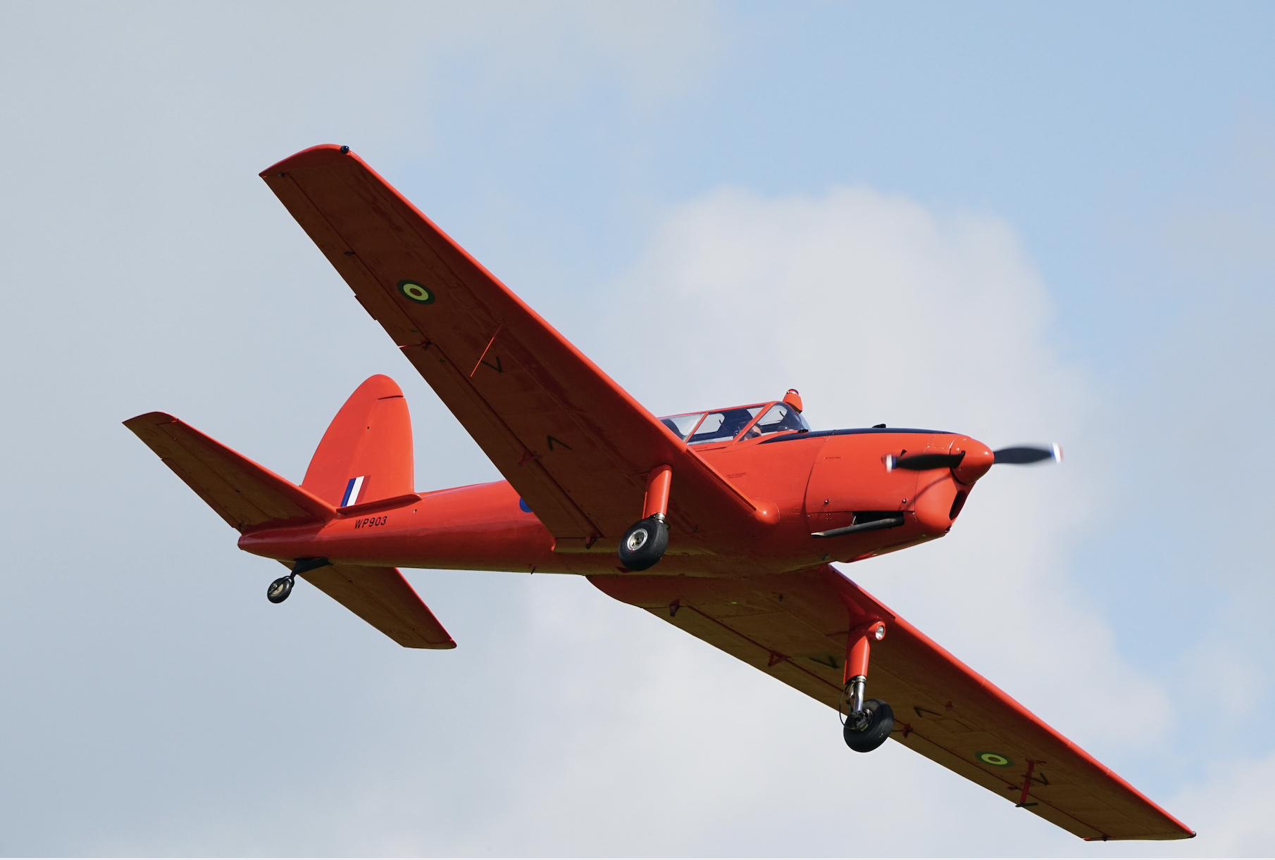 The plane the King learnt to fly in was on display at Shuttleworth aerodrome near Bedford on Sunday 7th May, as part of the King and Country Air show. The de Havilland Chipmunk WP903 was used by the-then Prince Charles in Spring 1969 while he was a student at Cambridge University. He flew the plane with an instructor in both Cambridgeshire and at RAF Tangmere in West Sussex. Picture credit: Hilton Holloway/PA