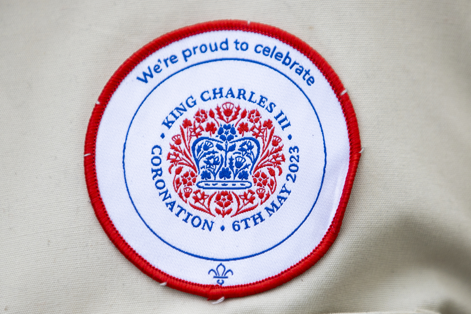 An occasional badge celebrating the coronation 