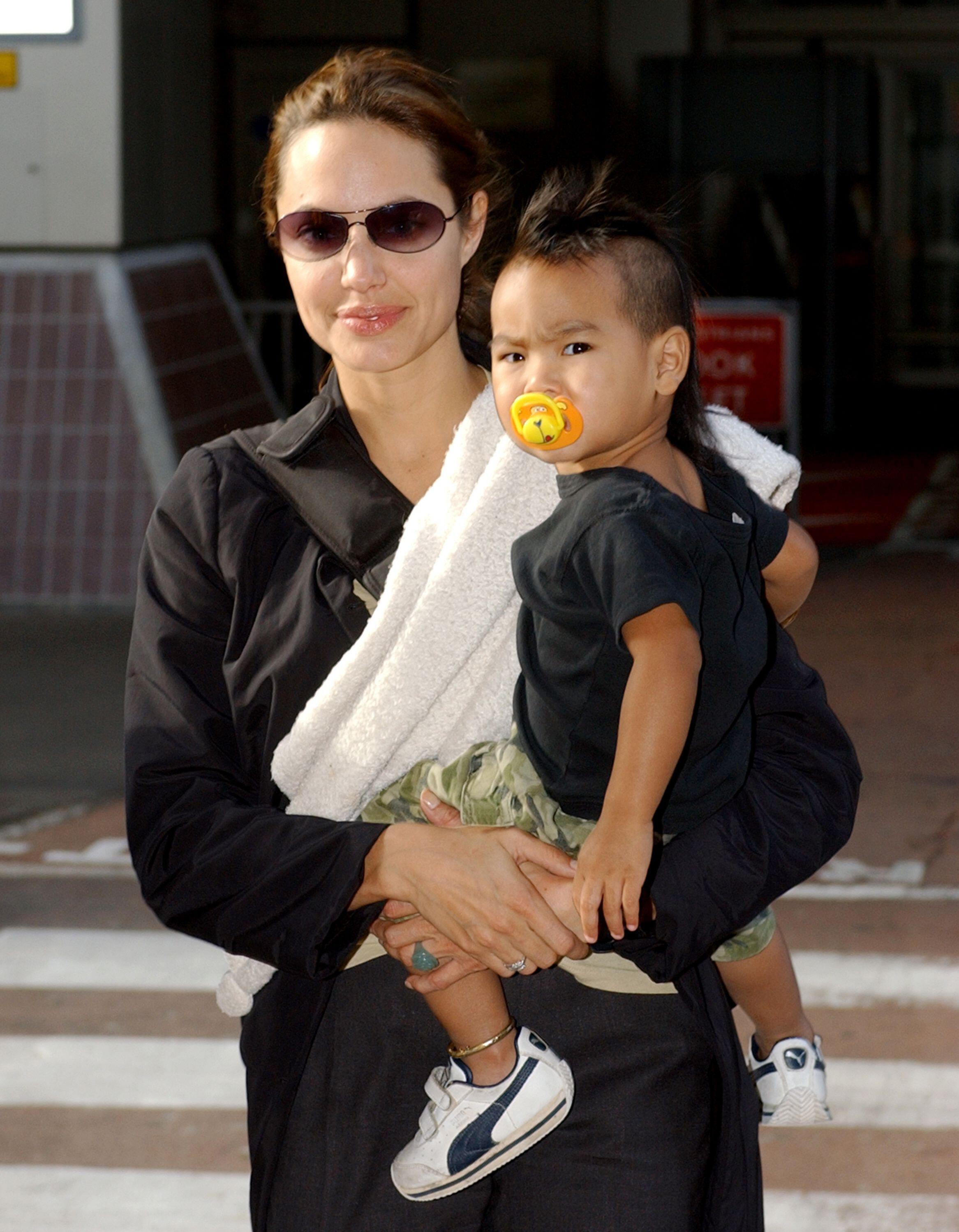 Angelina Jolie and son Maddox