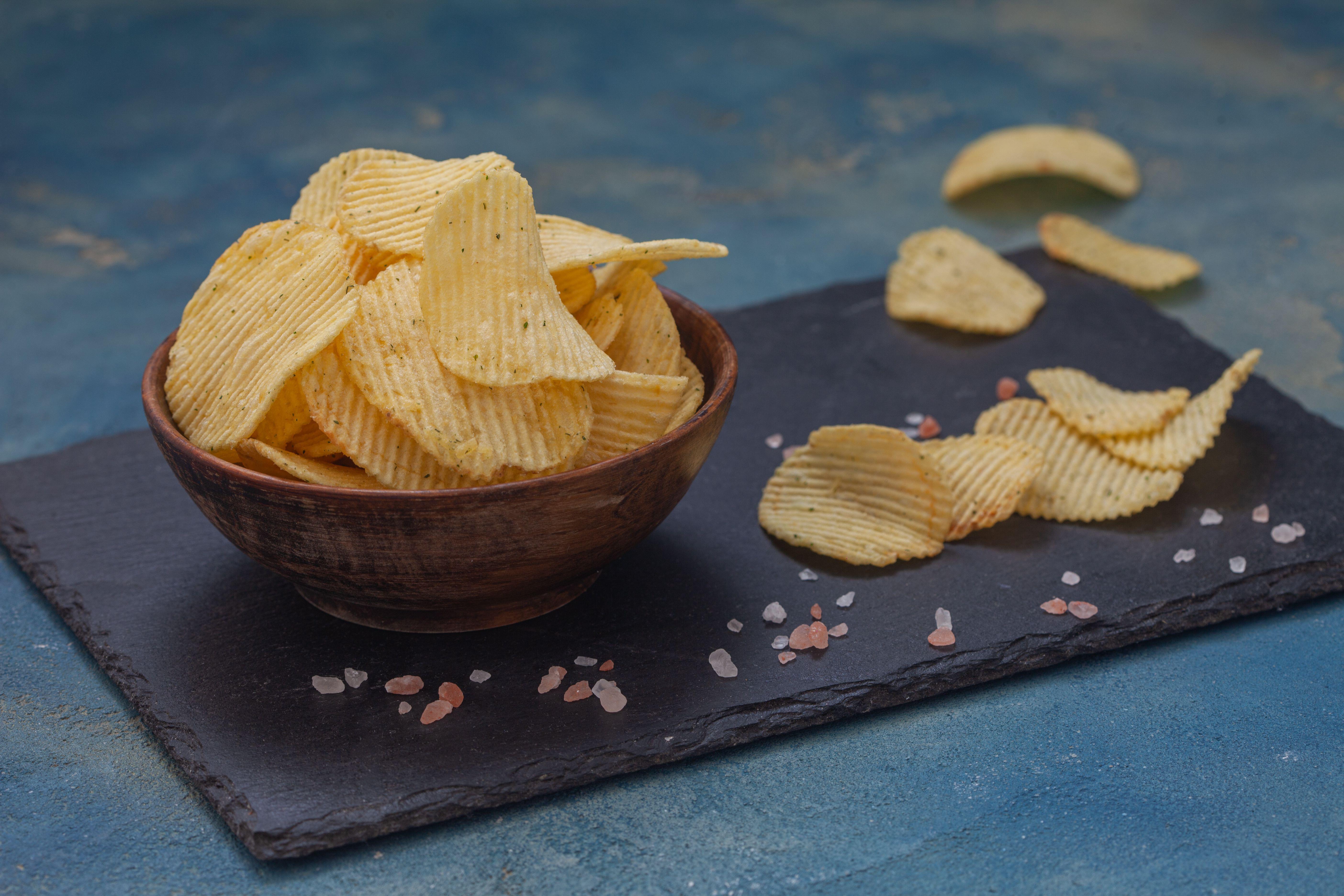 Crisps in a bowl