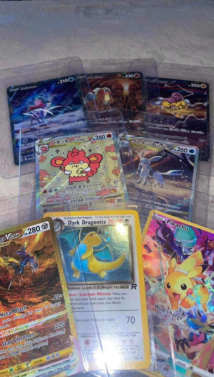 Mother using Pokemon cards to save money.