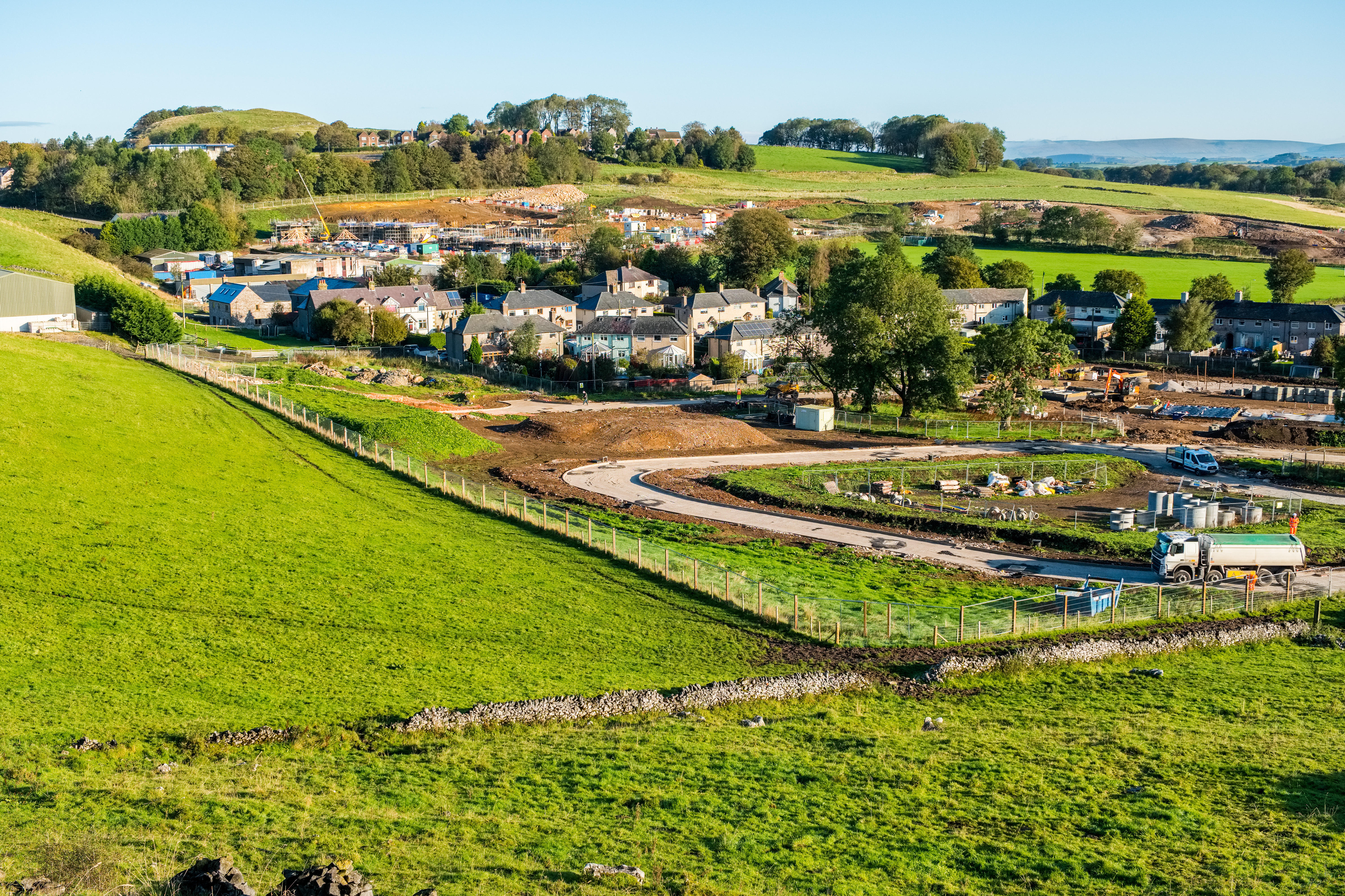 New housing development being built on a green field site