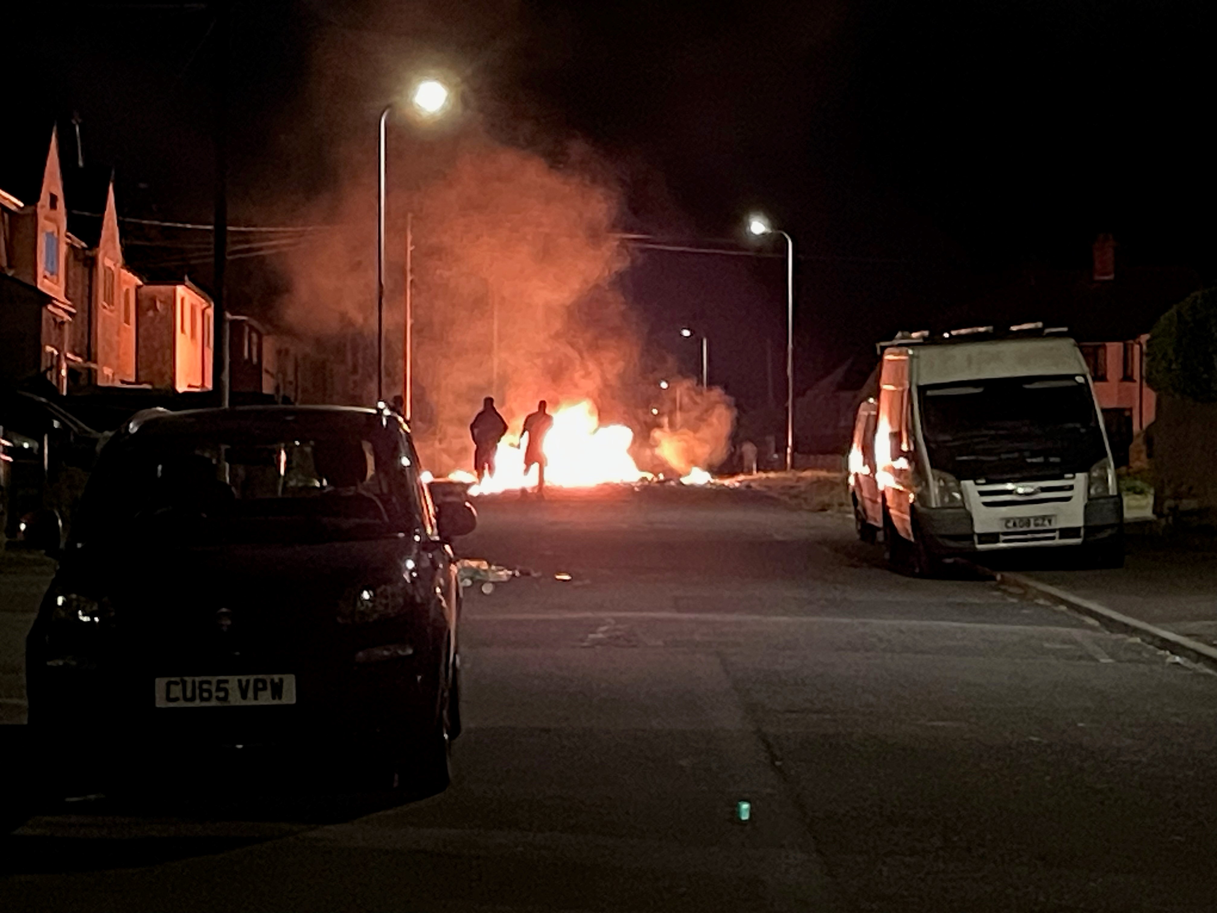 Rioting in the Ely area of Cardiff
