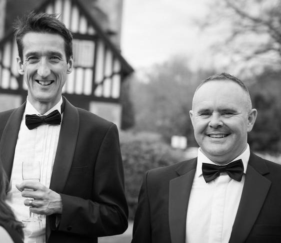 Rob Walker and Martyn Settle at a friend's wedding