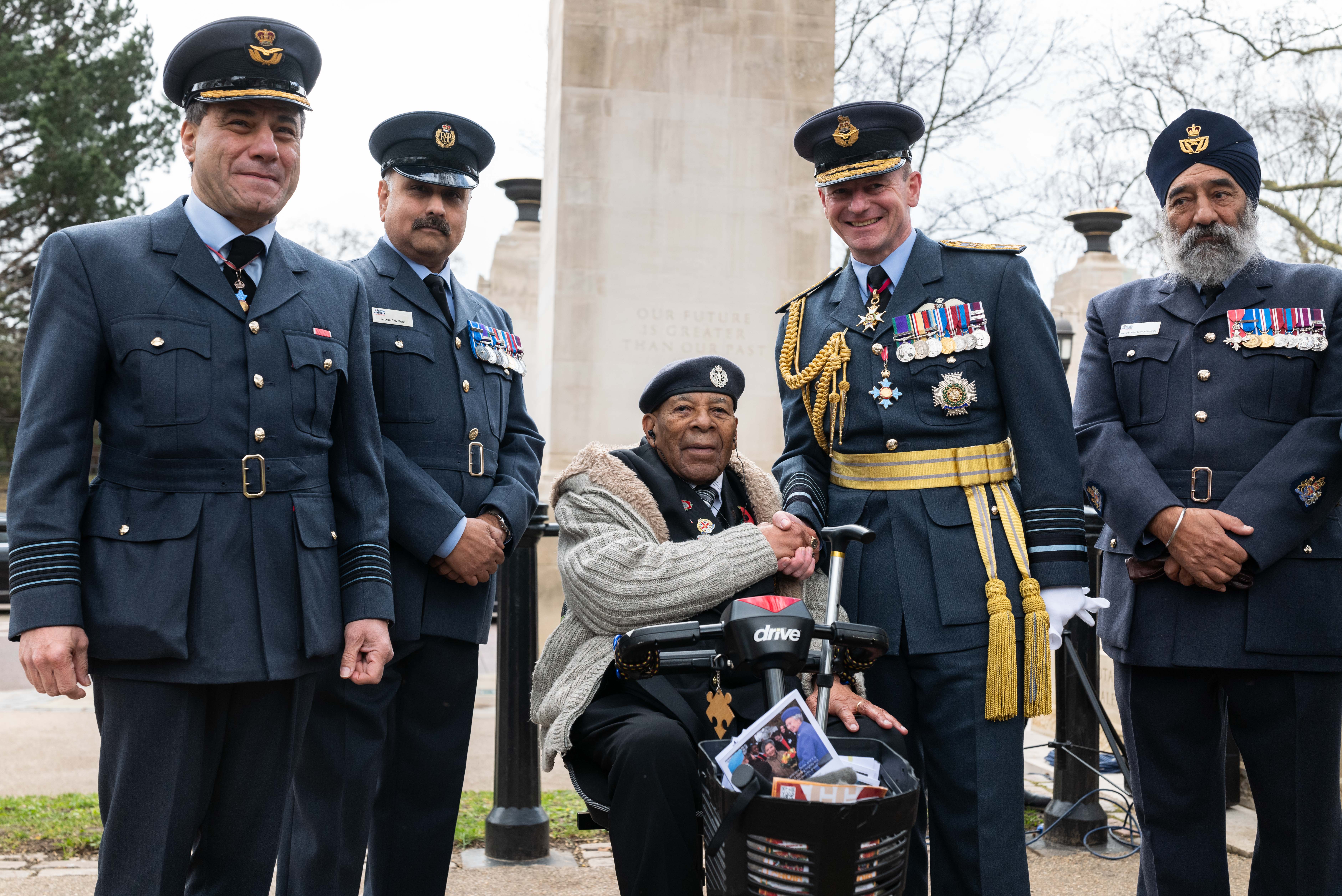 Gilbert Clarke, 97, signed up to the RAF and arrived to the UK in 1944 (Windrush: A Voyage through the Generations/Jim Grover/PA)