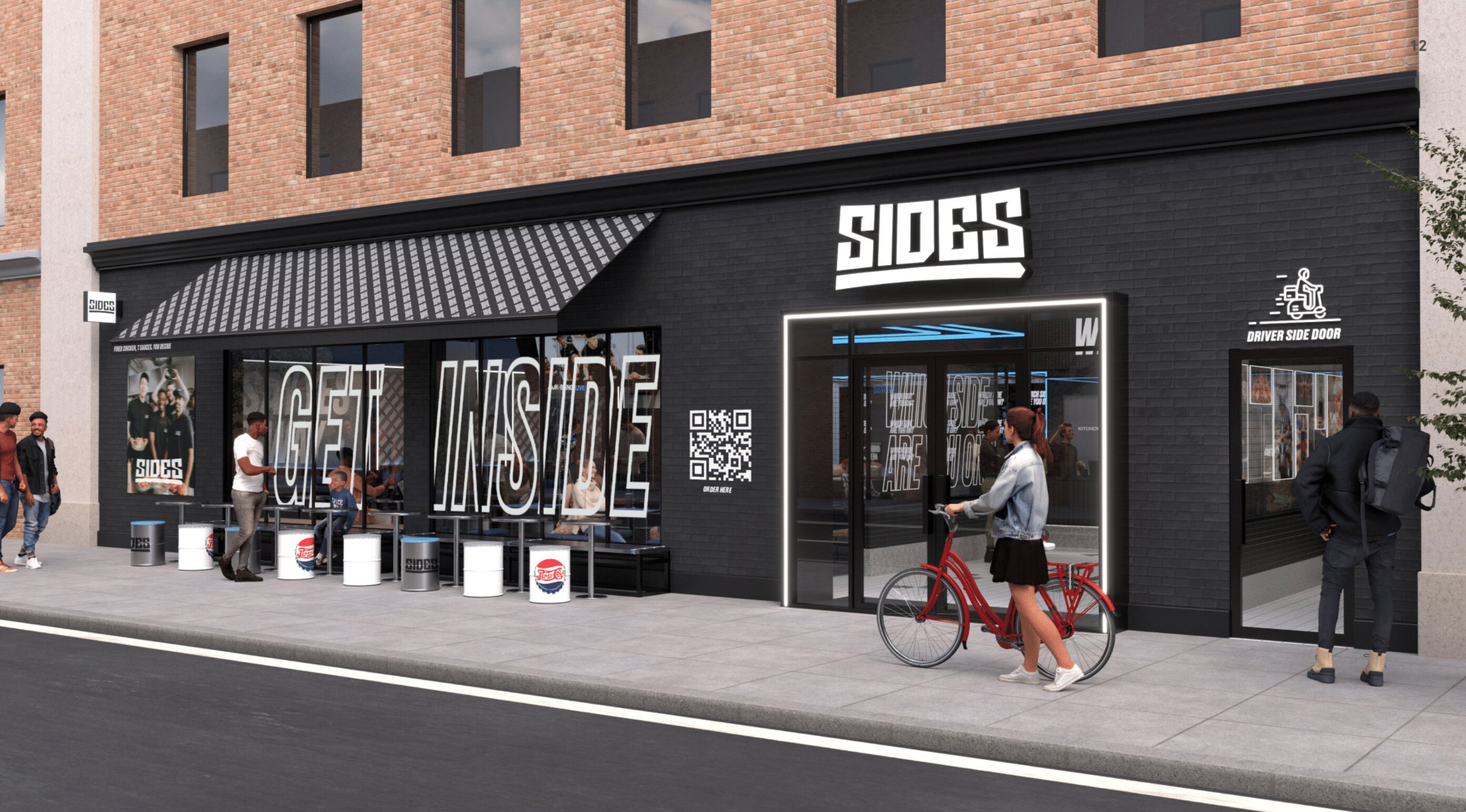 Concept art for Sides' first standalone restaurant