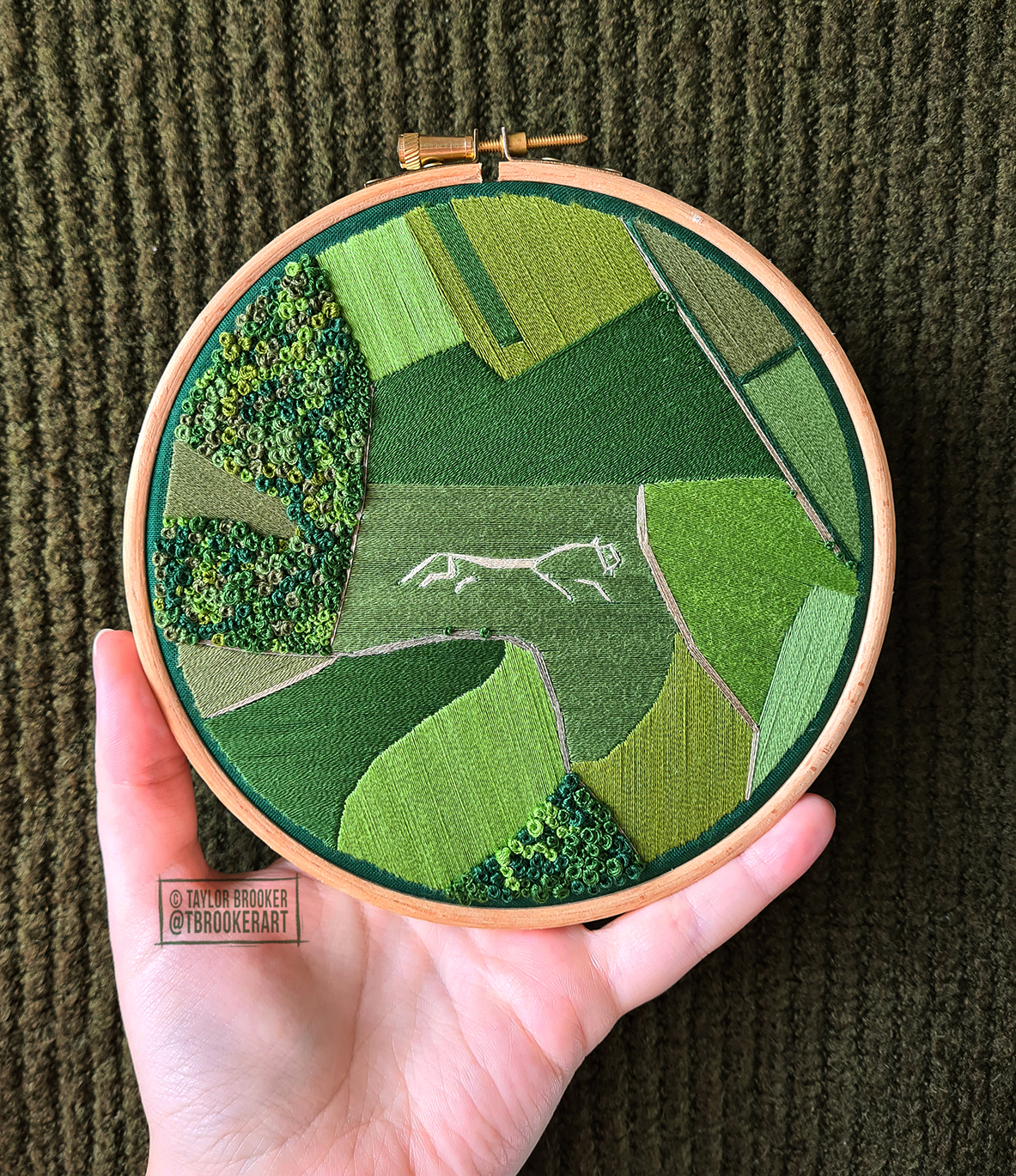 Embroidered landscape