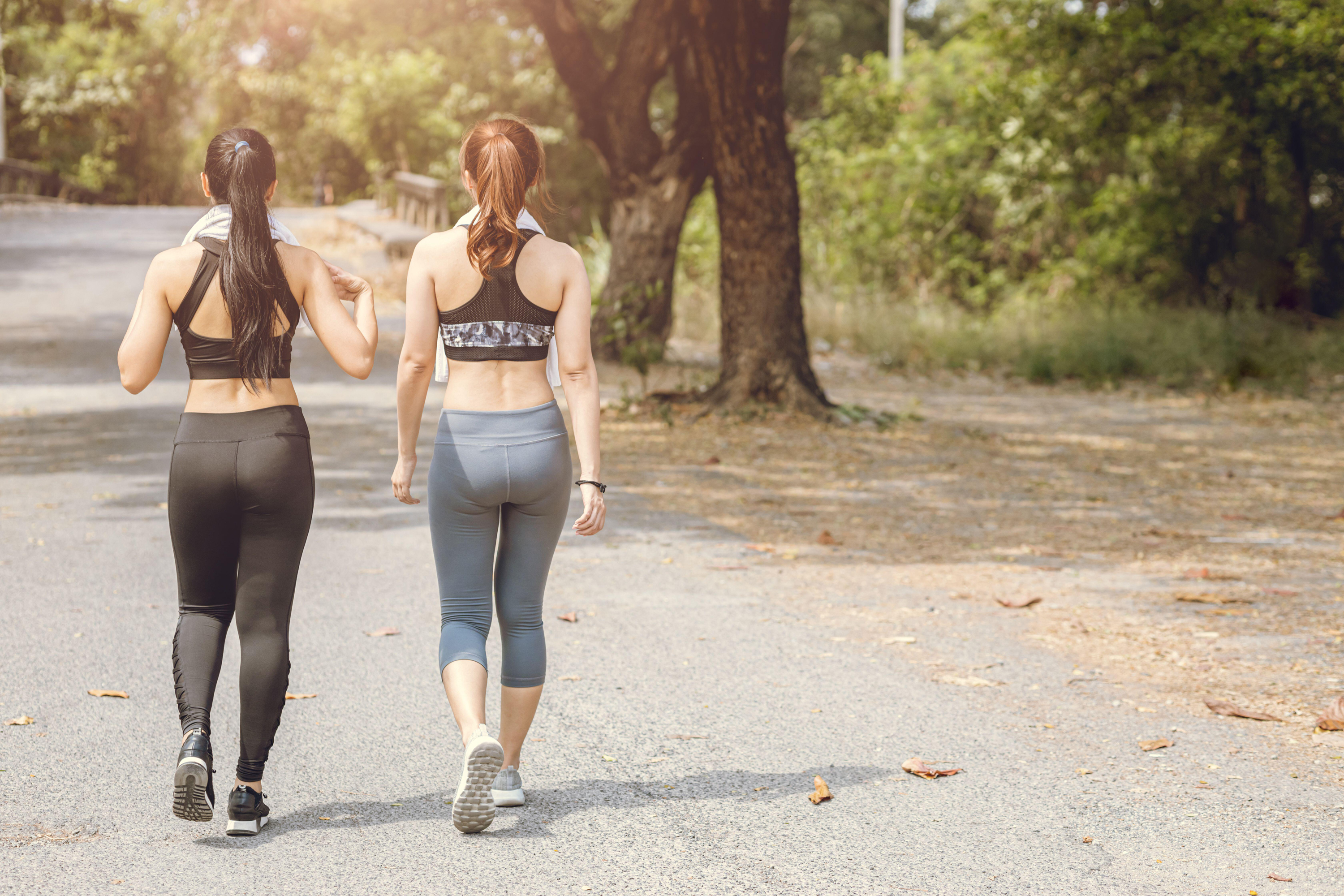 women hiking in outdoors